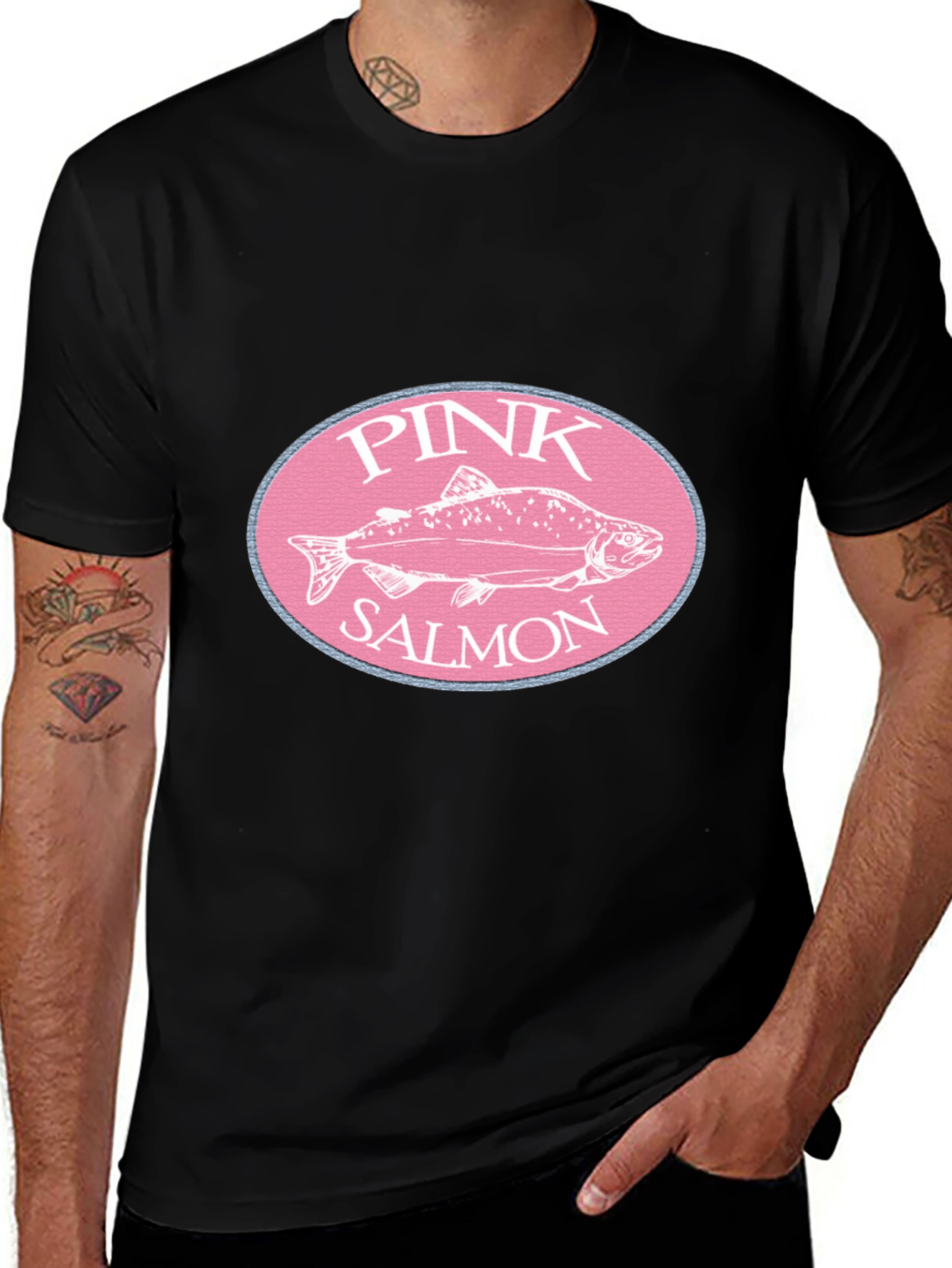 Pink Salmon Graphic T-Shirt