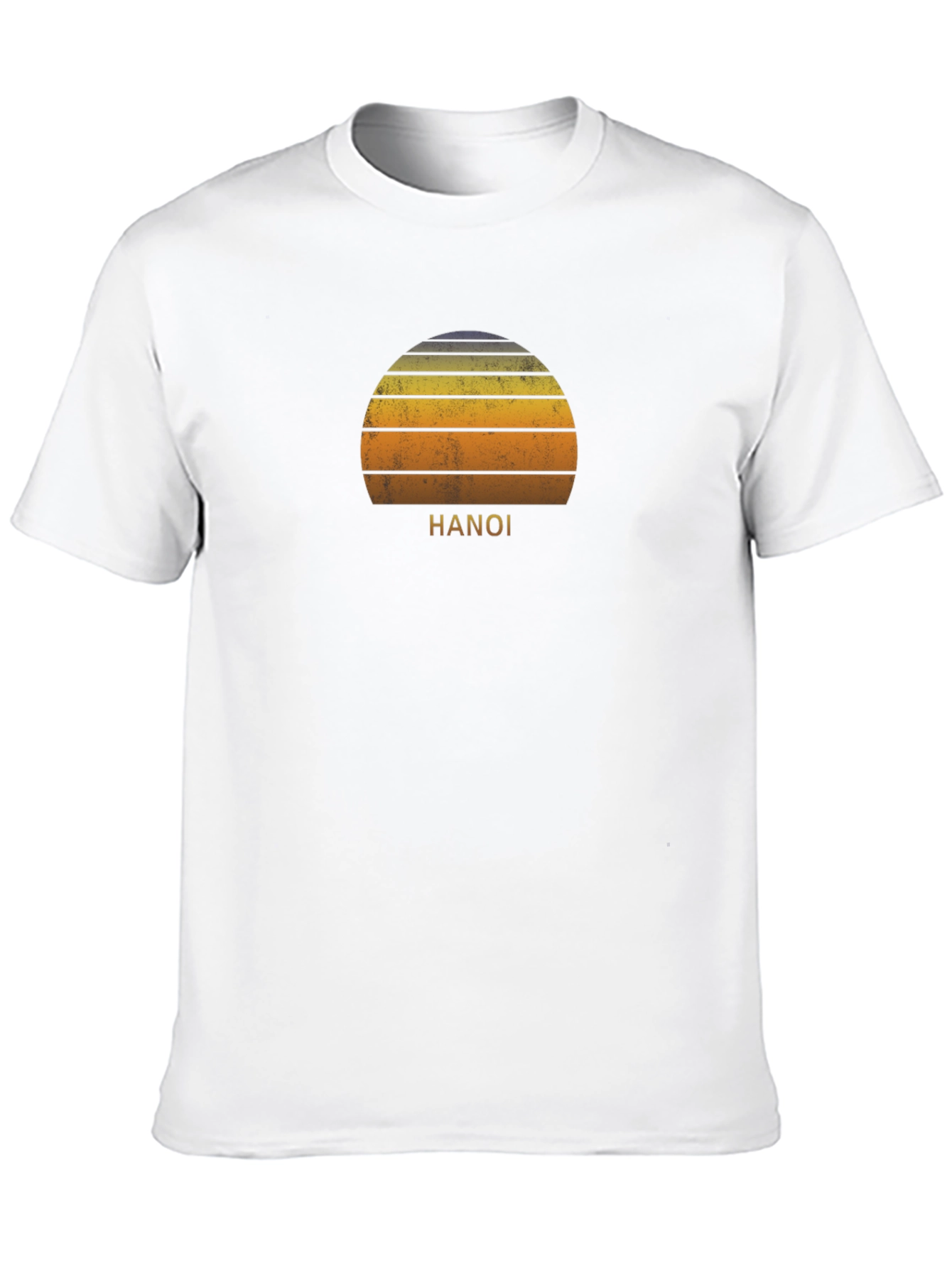 Hanoi Sunset Graphic Tee - Retro Style T-Shirt