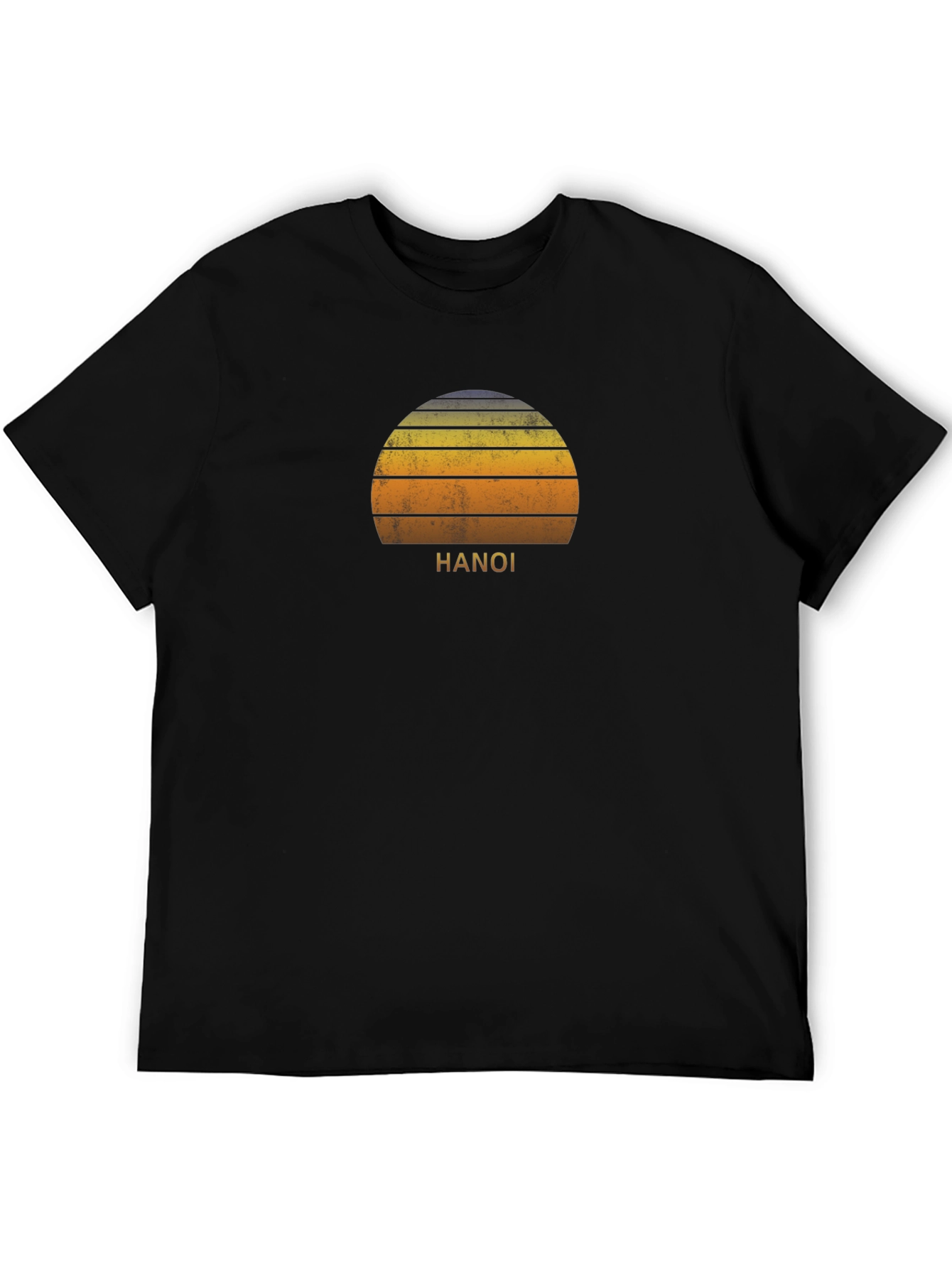 Hanoi Sunset Graphic Tee - Retro Style T-Shirt