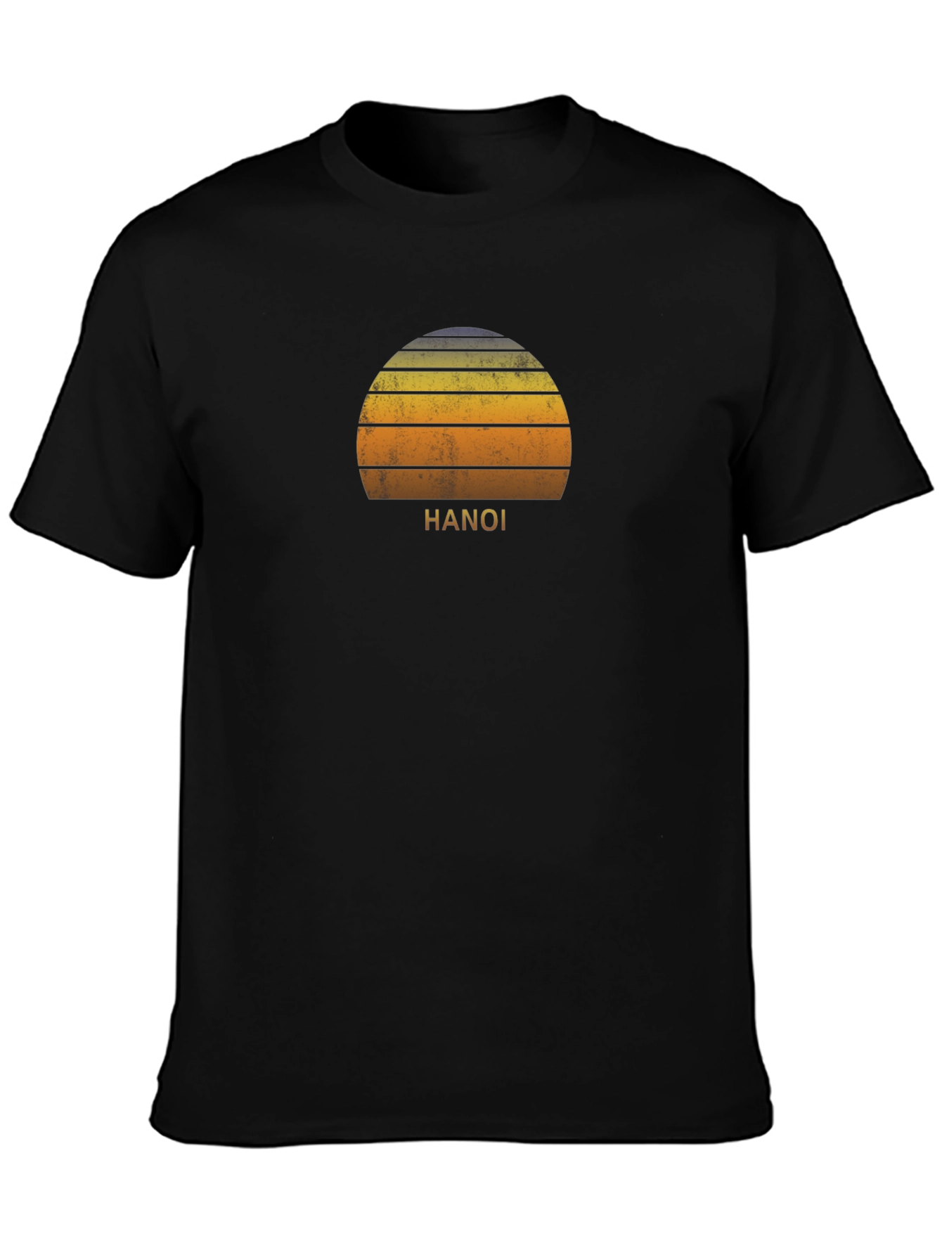 Hanoi Sunset Graphic Tee - Retro Style T-Shirt