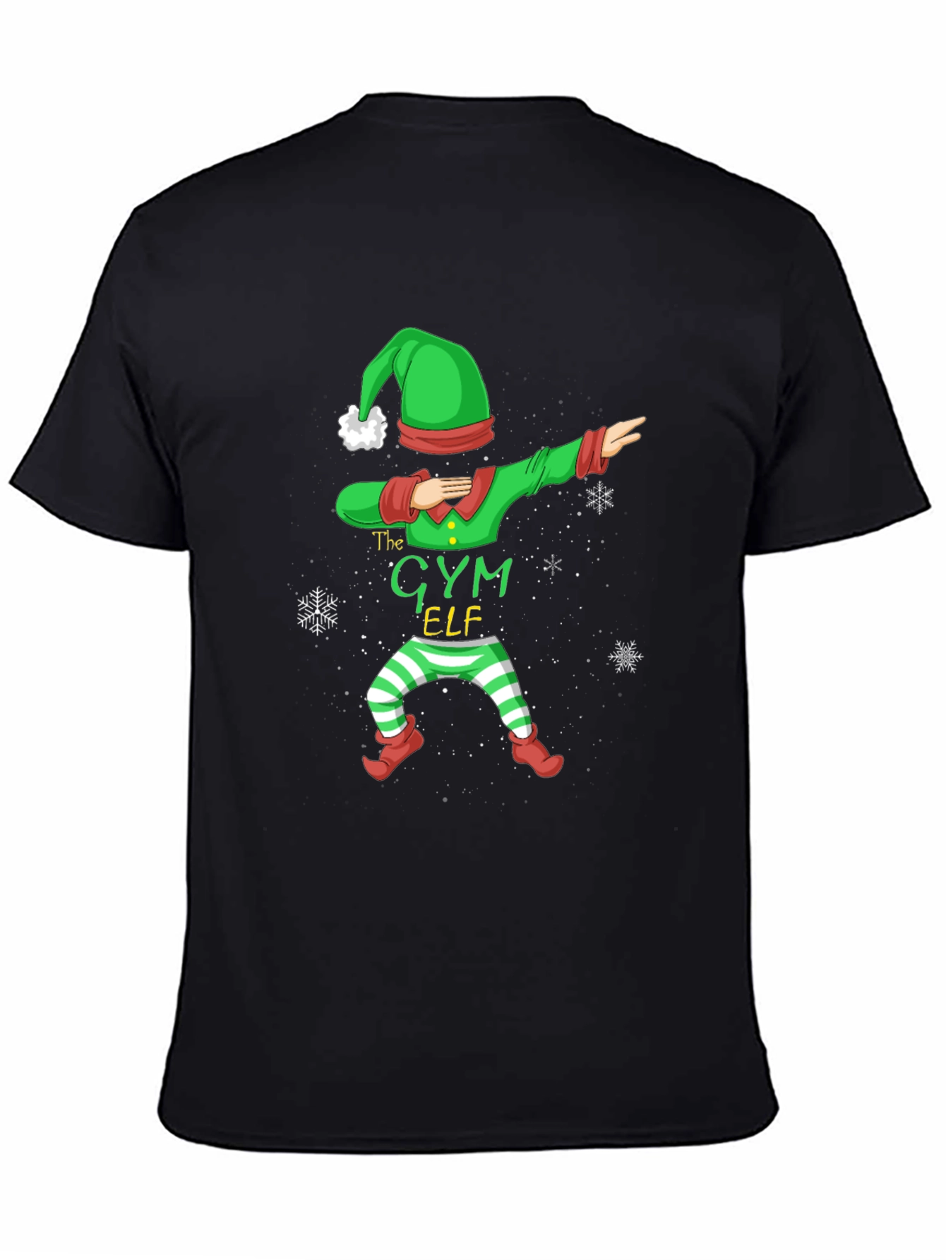 Gym Elf Dabbing Christmas T-Shirt