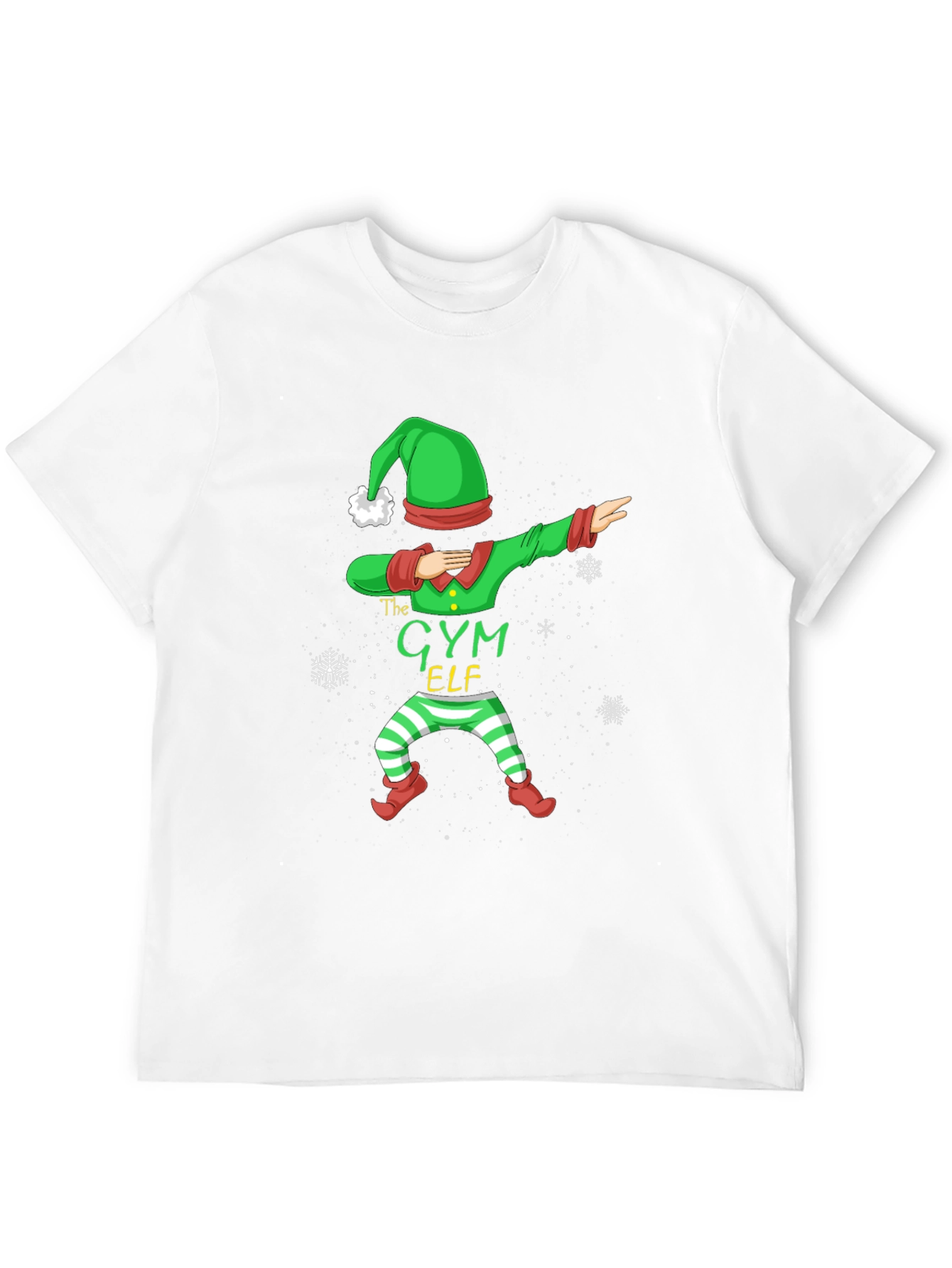 Gym Elf Dabbing Christmas T-Shirt