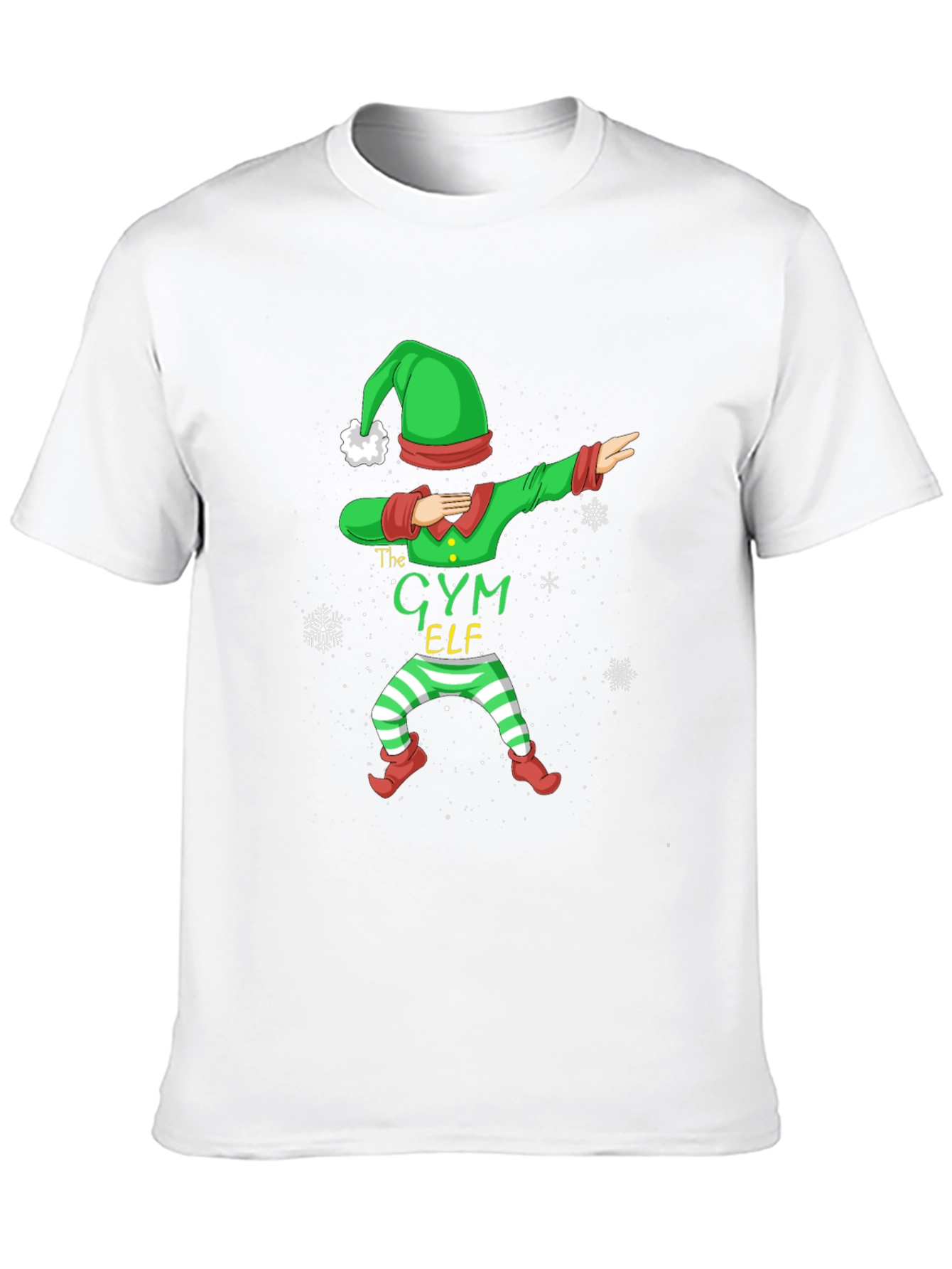 Gym Elf Dabbing Christmas T-Shirt
