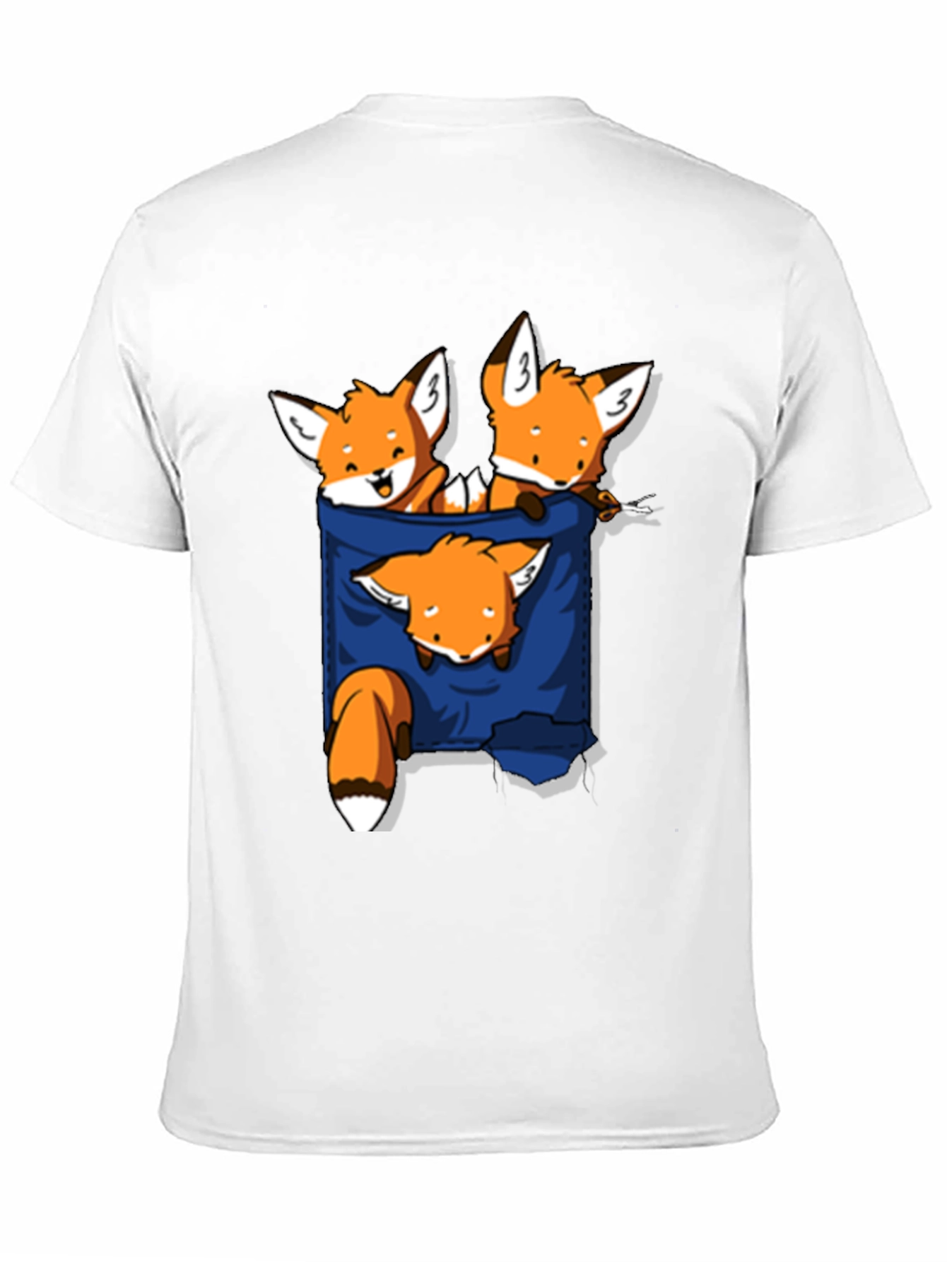 Fox Pocket T-Shirt - Cute Animal Graphic Tee