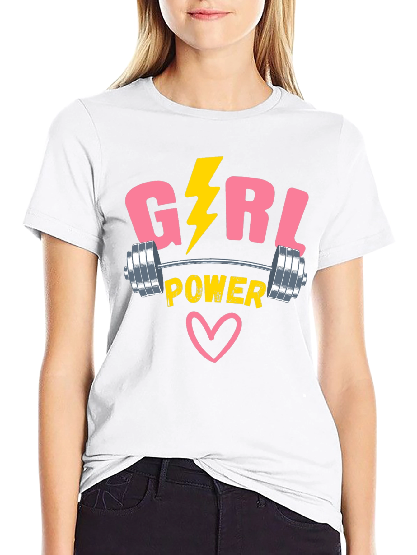 Girl Power T-Shirt - Weightlifting Design