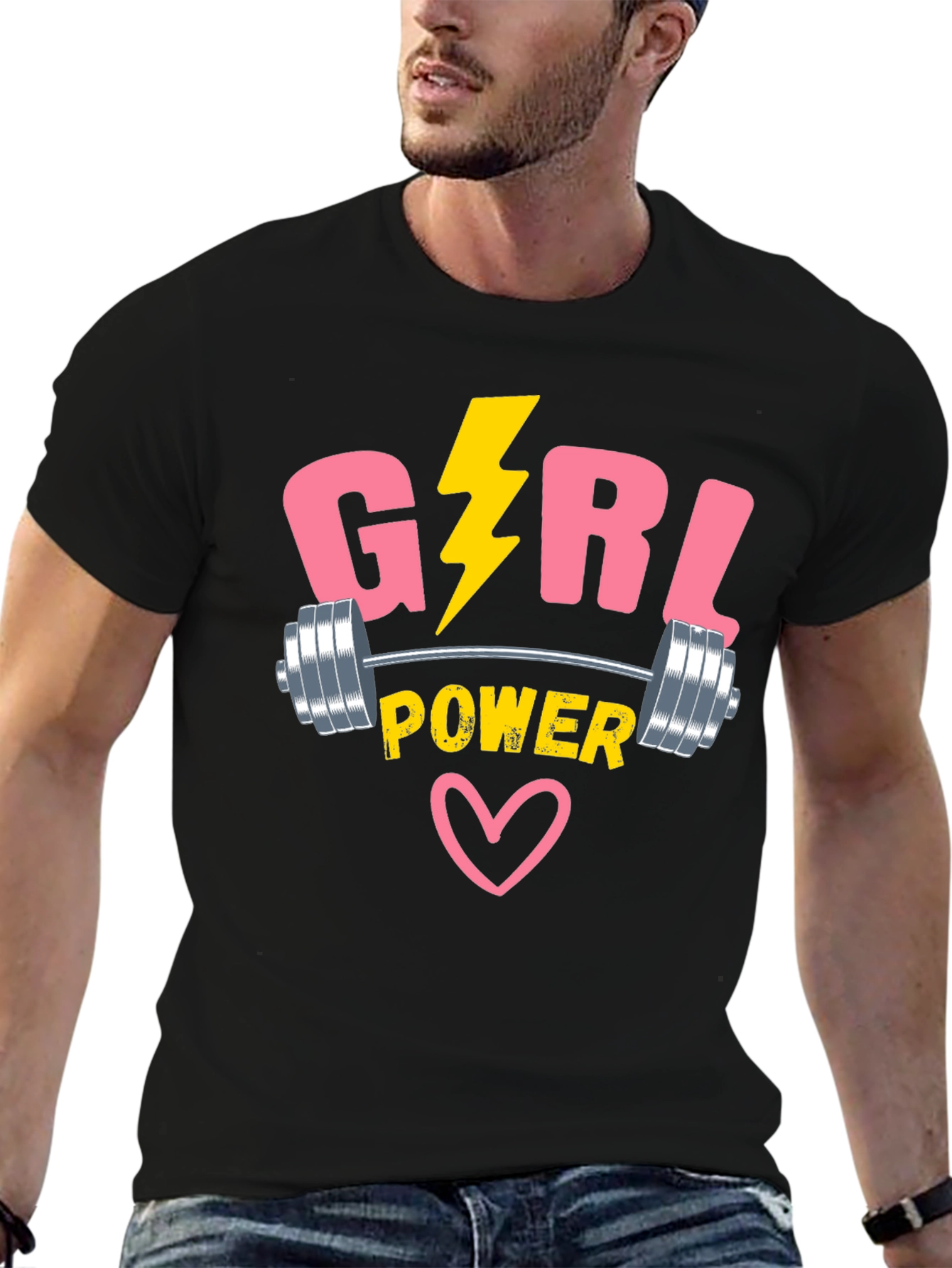 Girl Power T-Shirt - Weightlifting Design