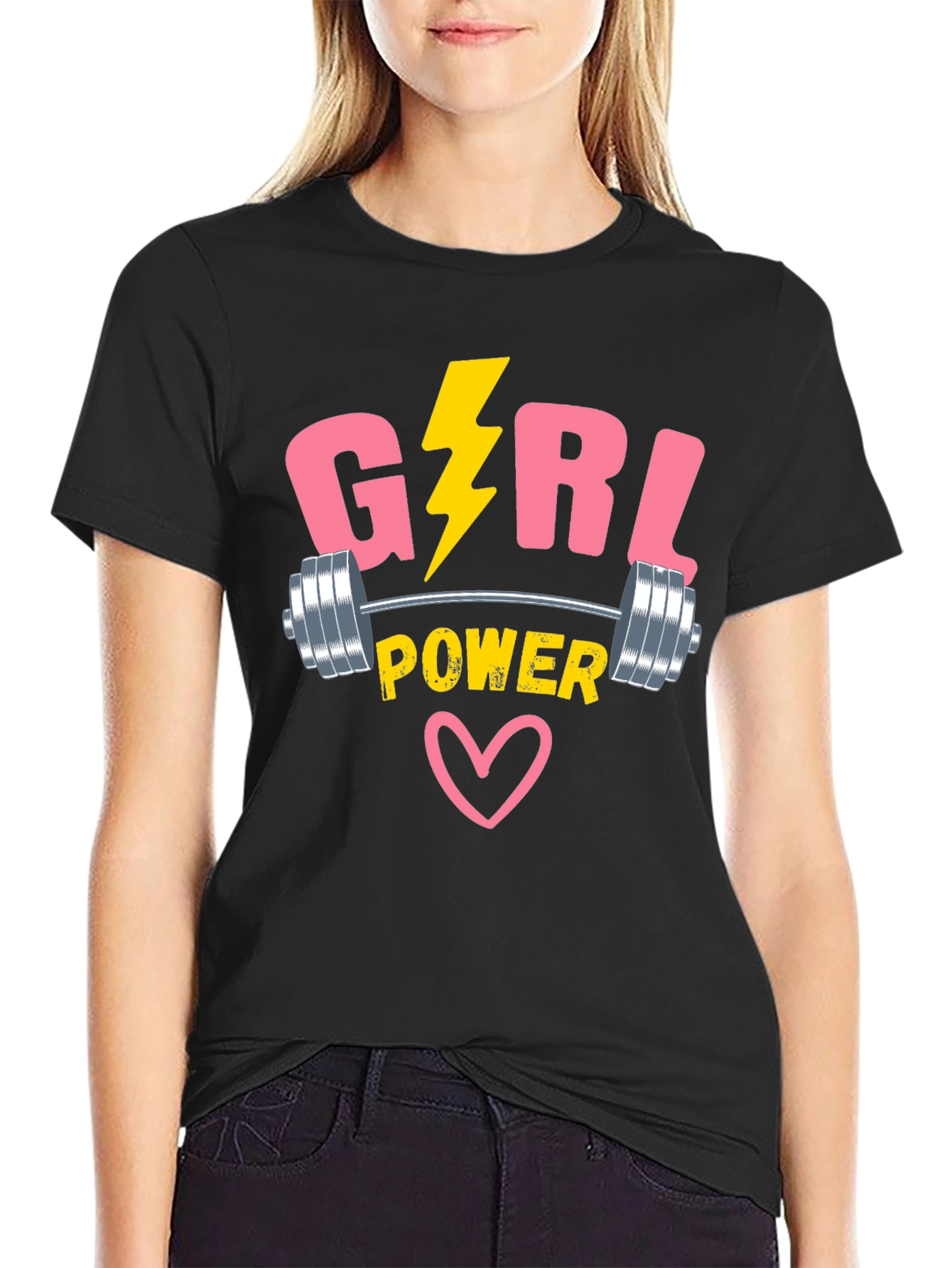 Girl Power T-Shirt - Weightlifting Design