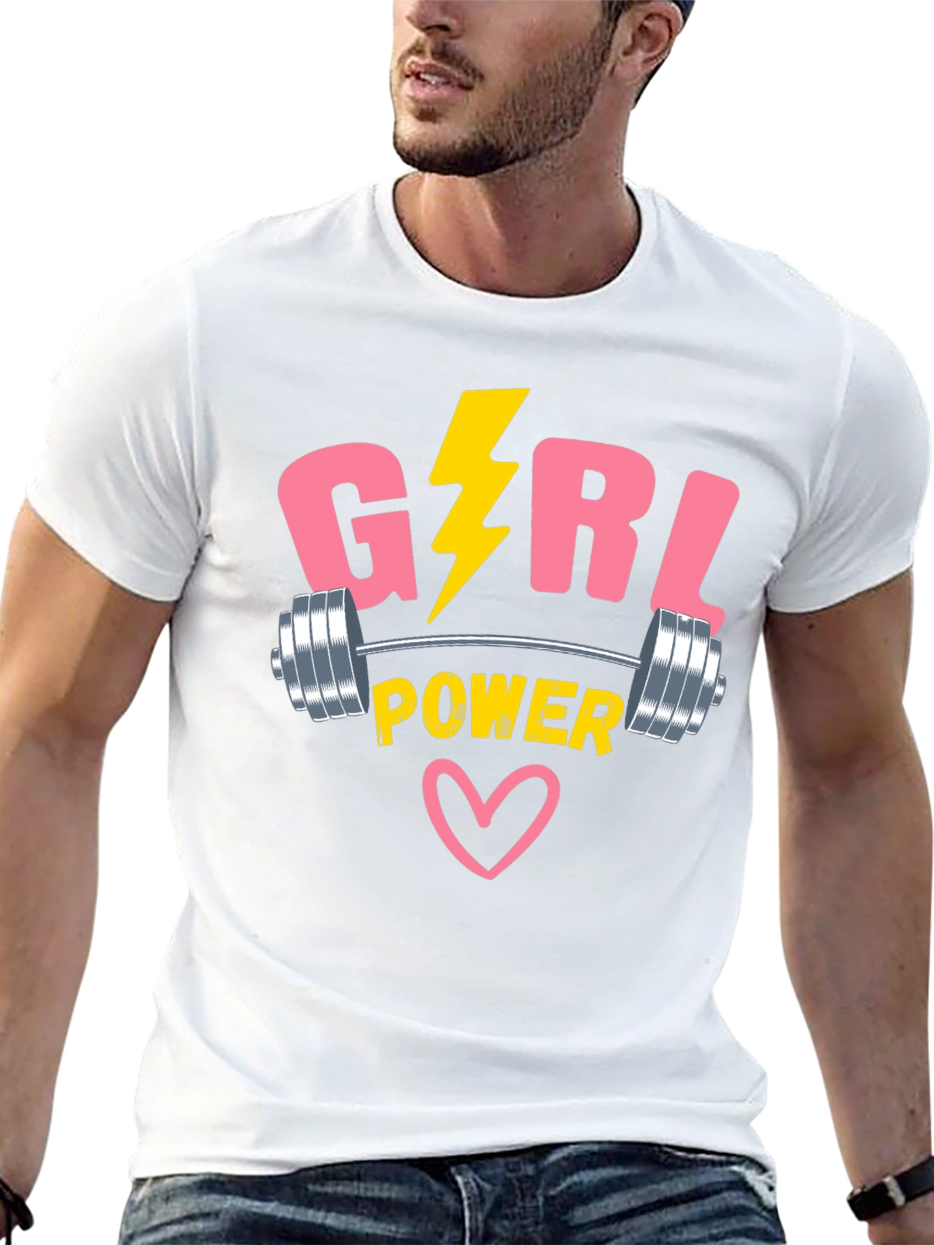 Girl Power T-Shirt - Weightlifting Design
