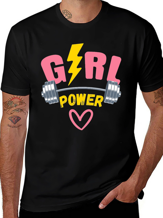 Girl Power T-Shirt - Weightlifting Design