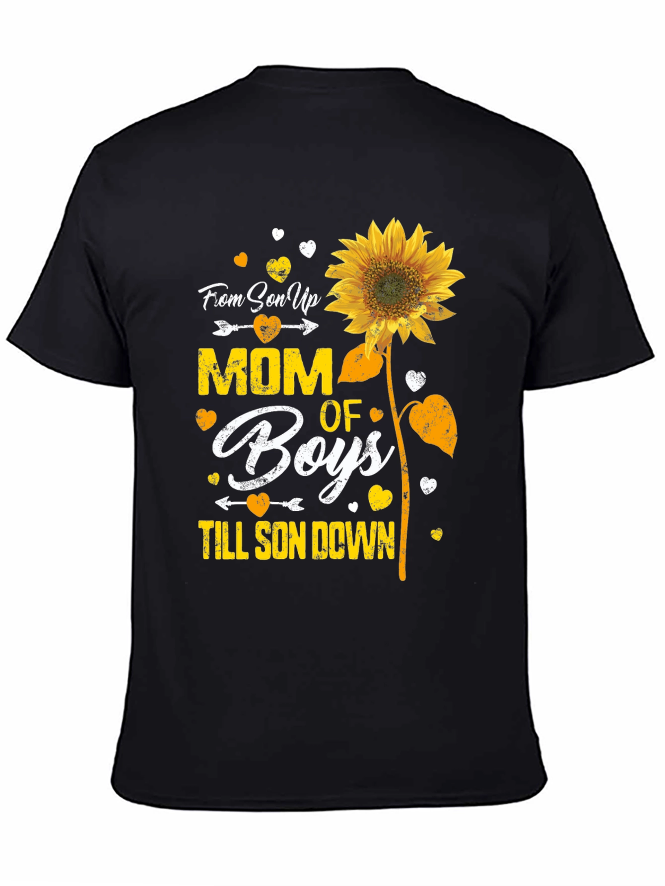 Mom of Boys Sunflower Graphic Tee