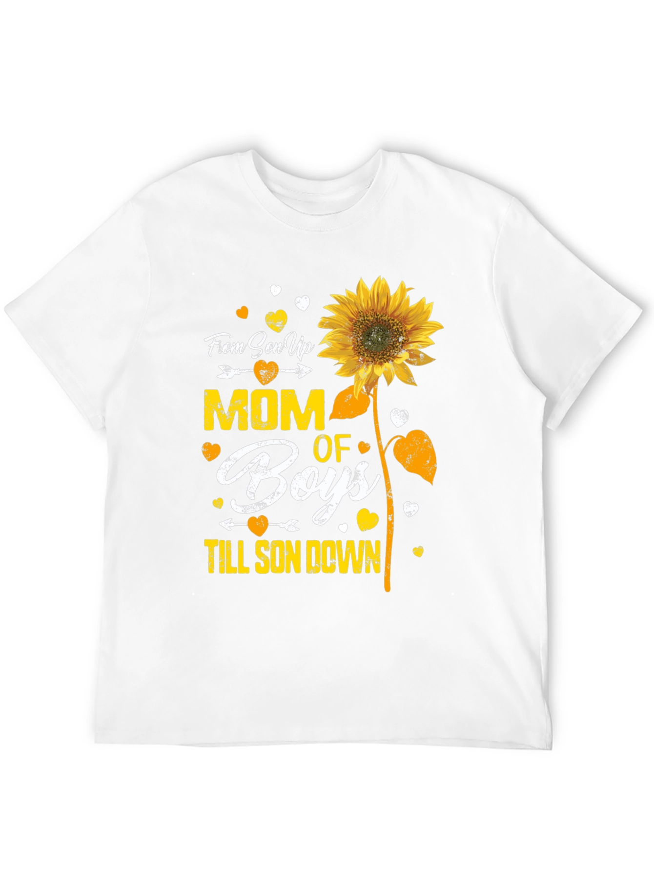 Mom of Boys Sunflower Graphic Tee