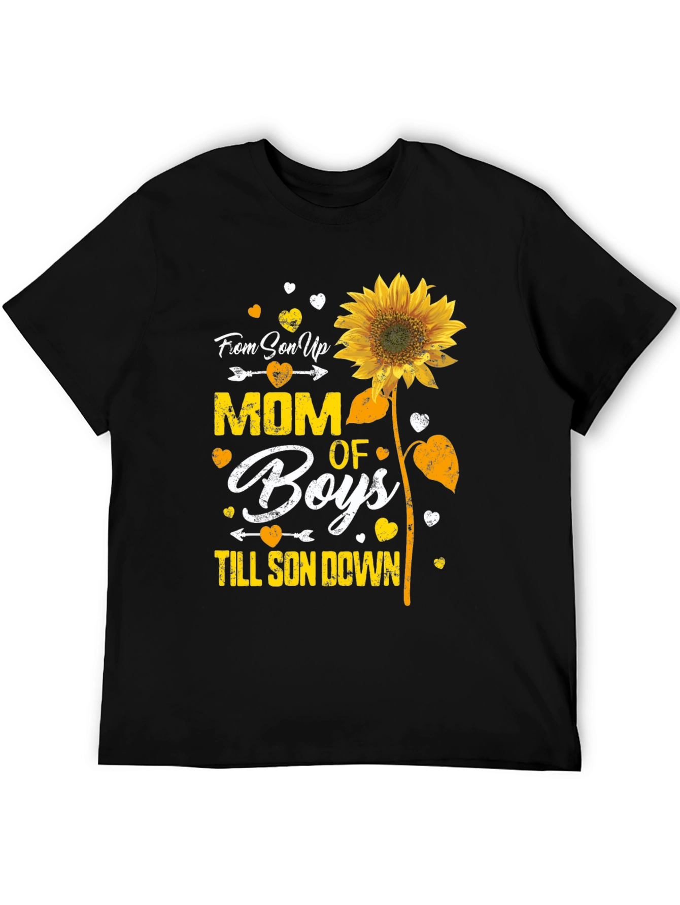 Mom of Boys Sunflower Graphic Tee