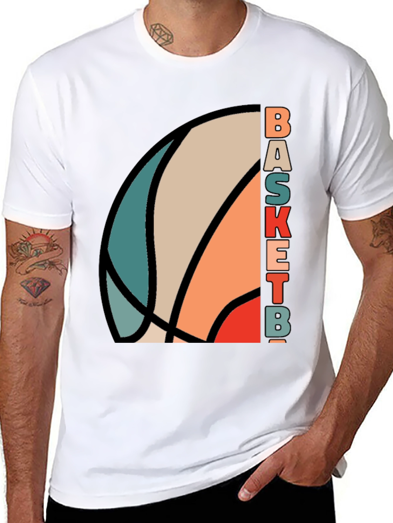 Retro Basketball Graphic Tee - Stylish Sportswear