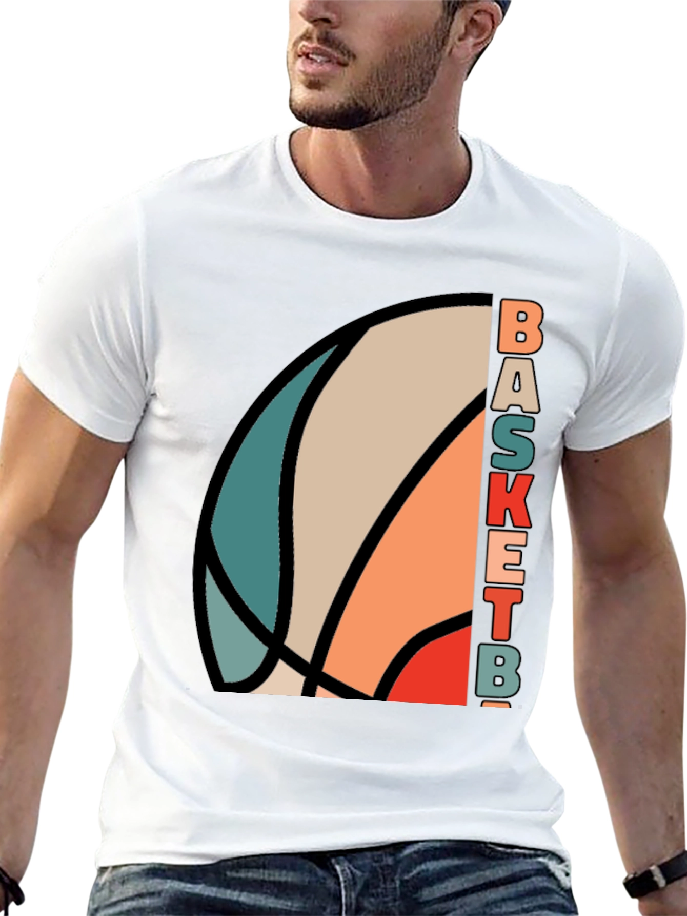 Retro Basketball Graphic Tee - Stylish Sportswear