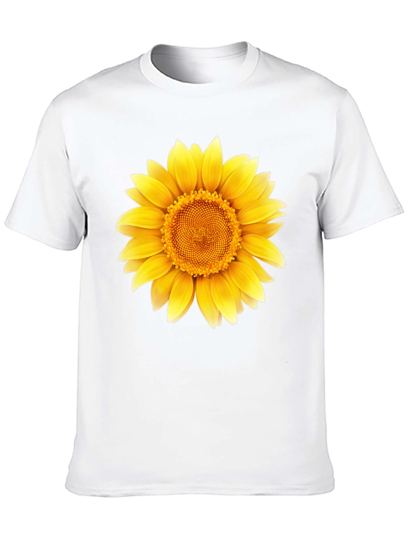 Sunflower Graphic Print T-Shirt - Casual Black Tee
