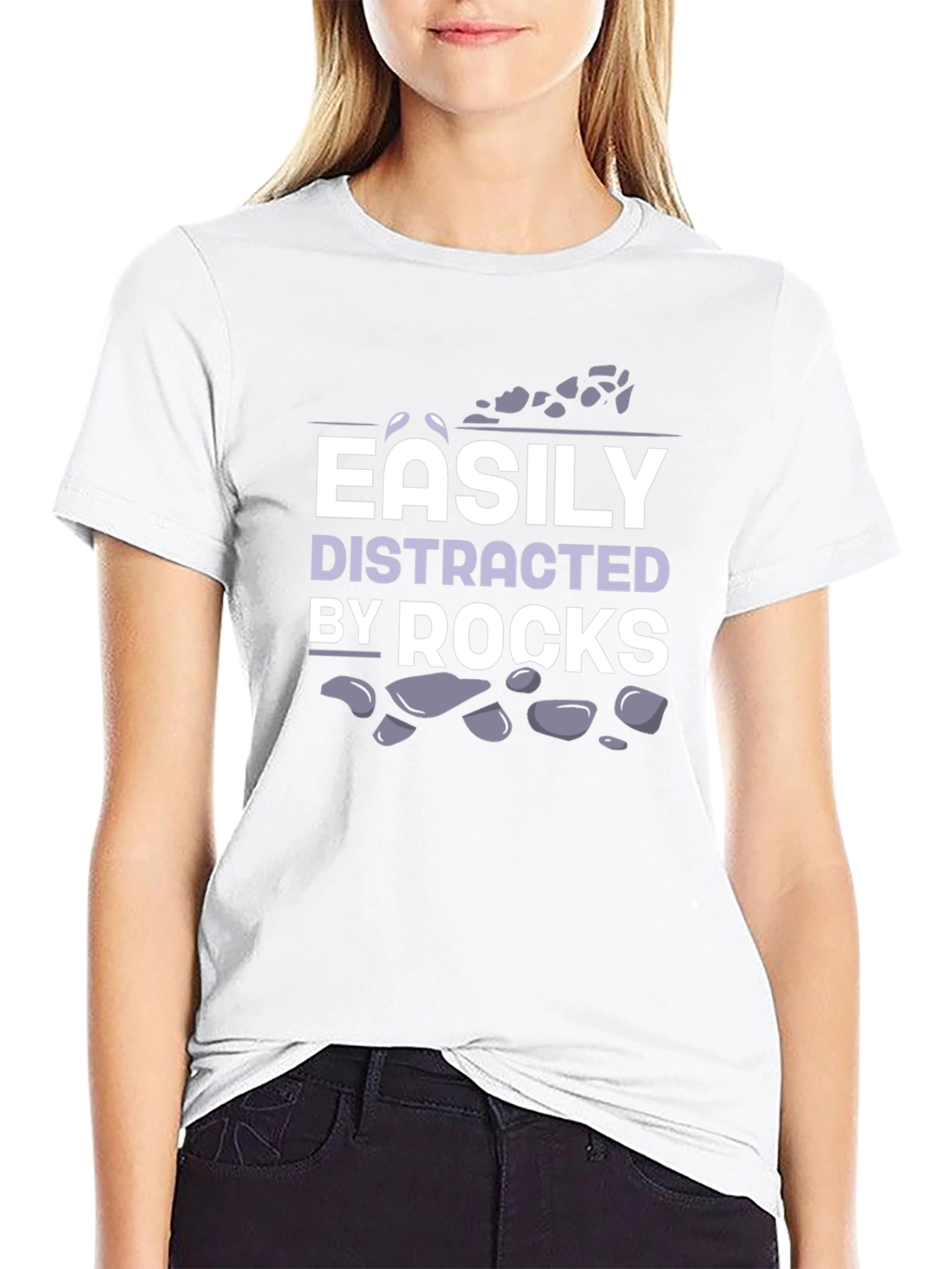Easily Distracted by Rocks T-Shirt Funny Geologist Gift