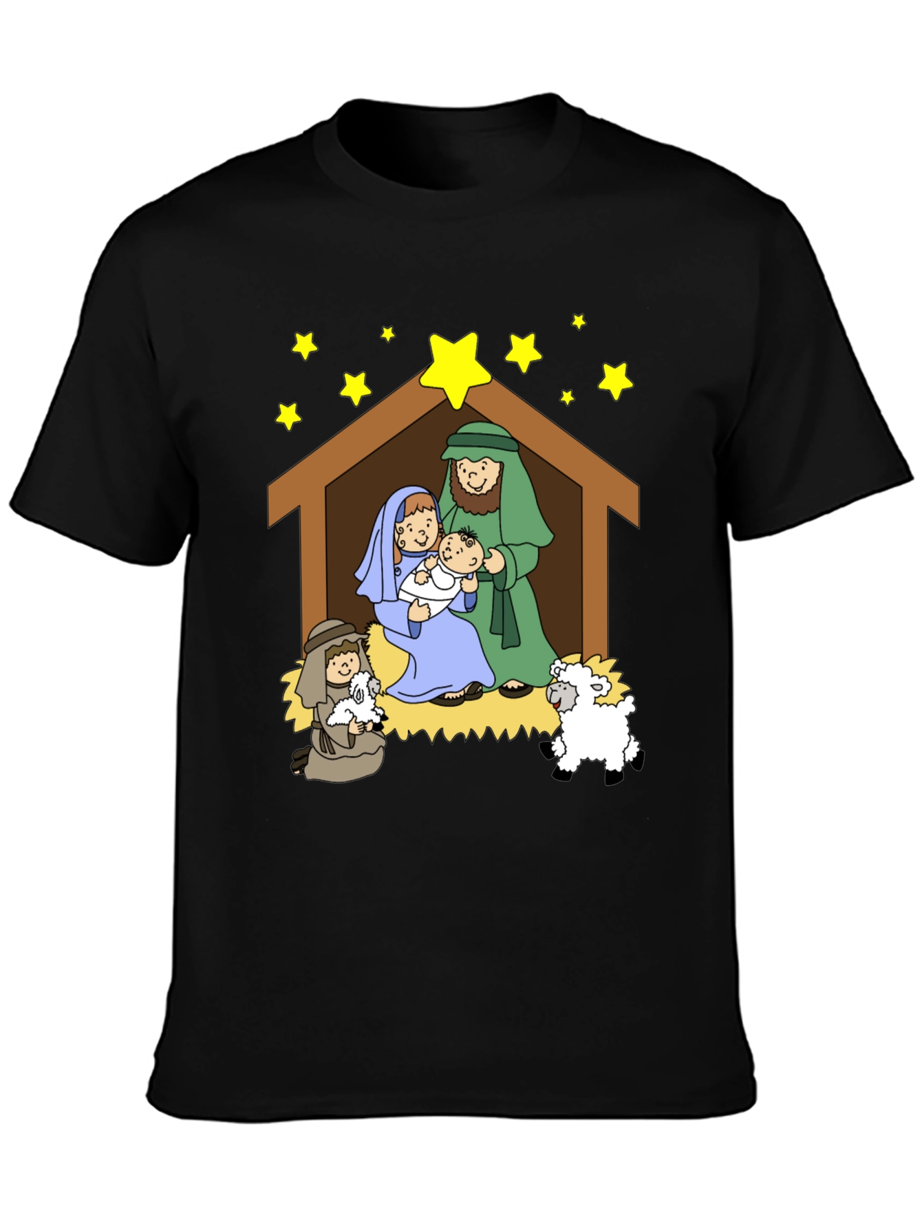 Nativity Scene Graphic Tee - Christmas T-Shirt