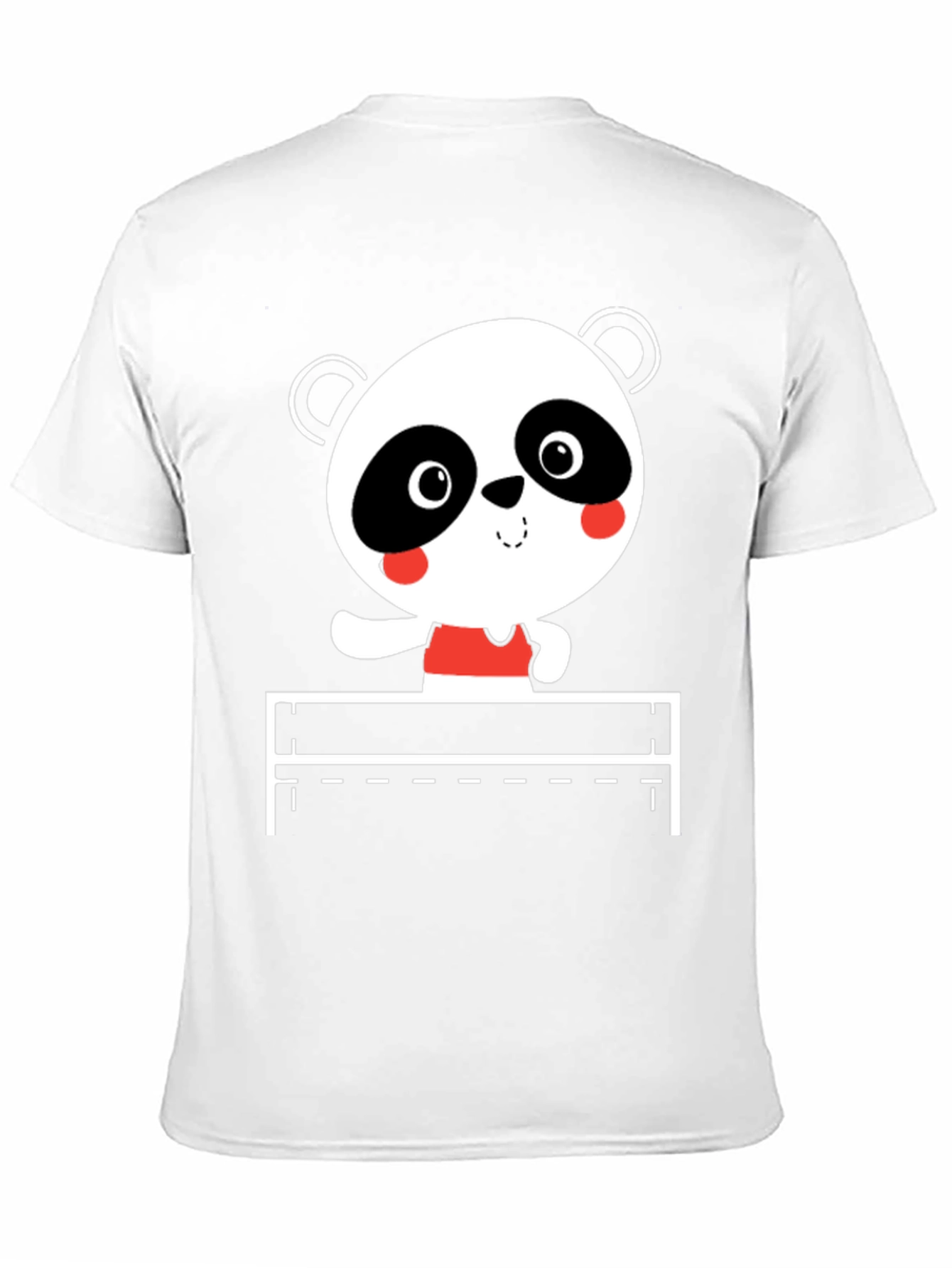 Cute Panda Hurdler Black T-Shirt