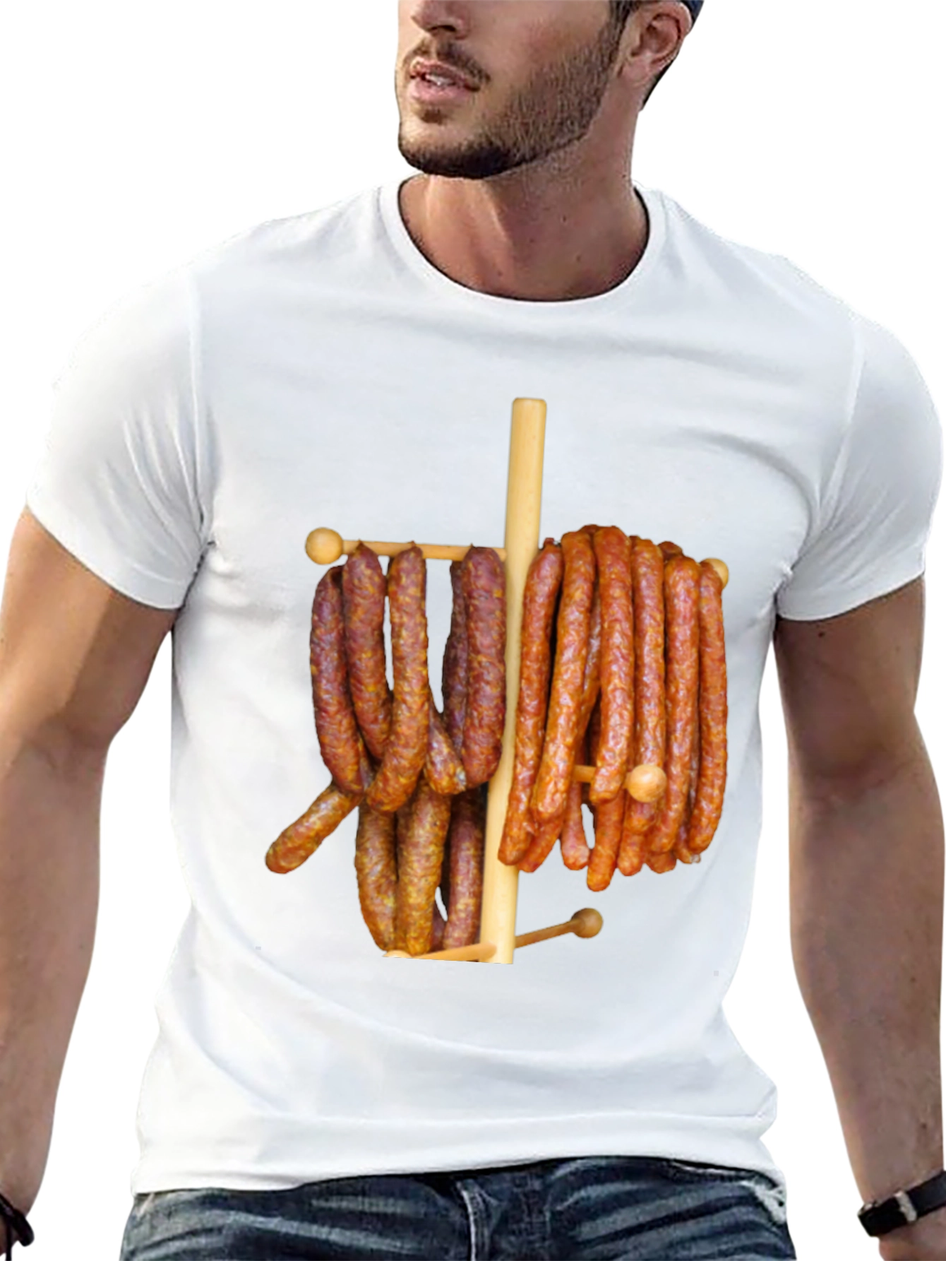 Funny Sausage Meat Lover Graphic T-Shirt