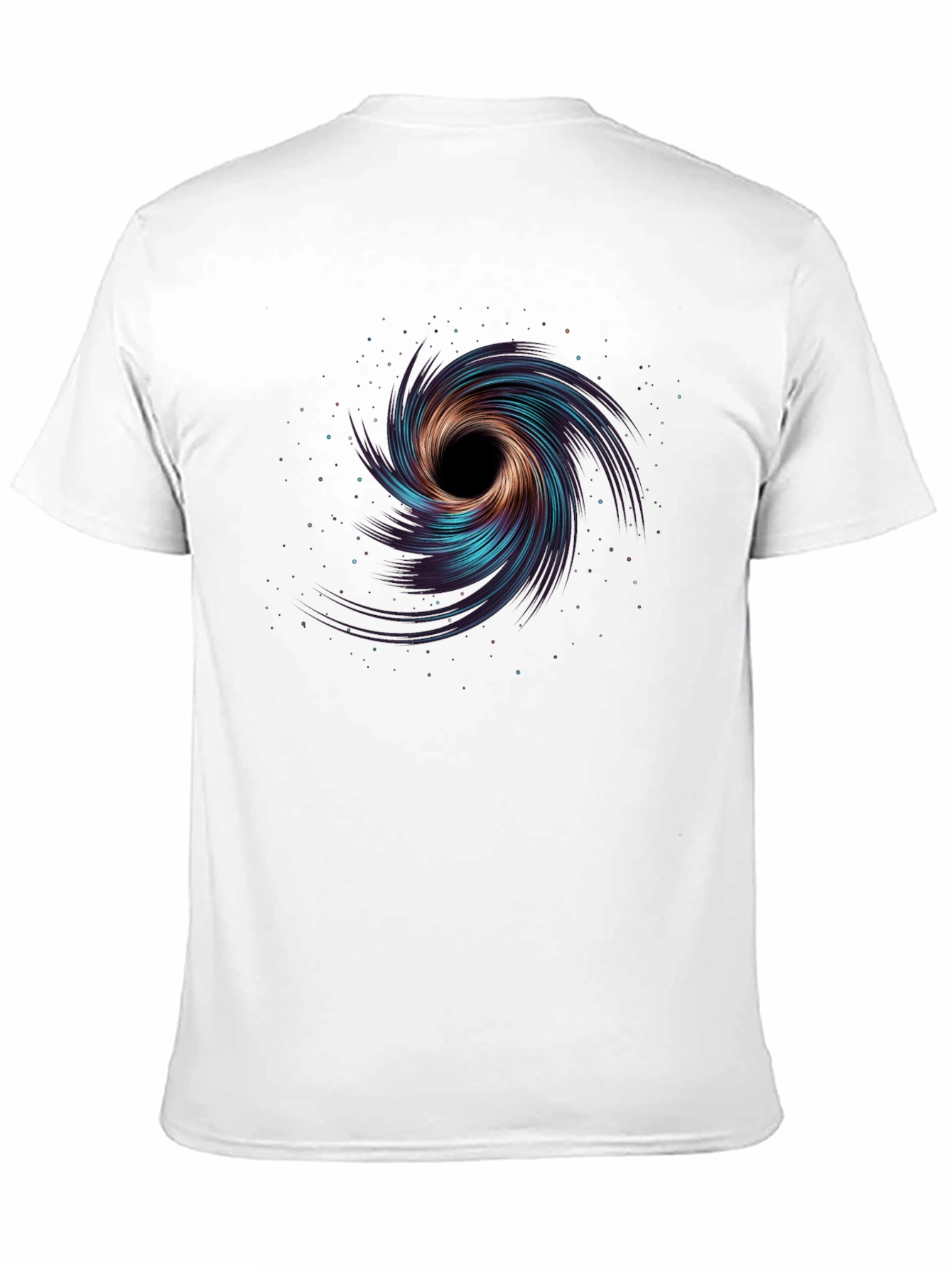 Cosmic Swirl Graphic Tee - Black Cotton Blend