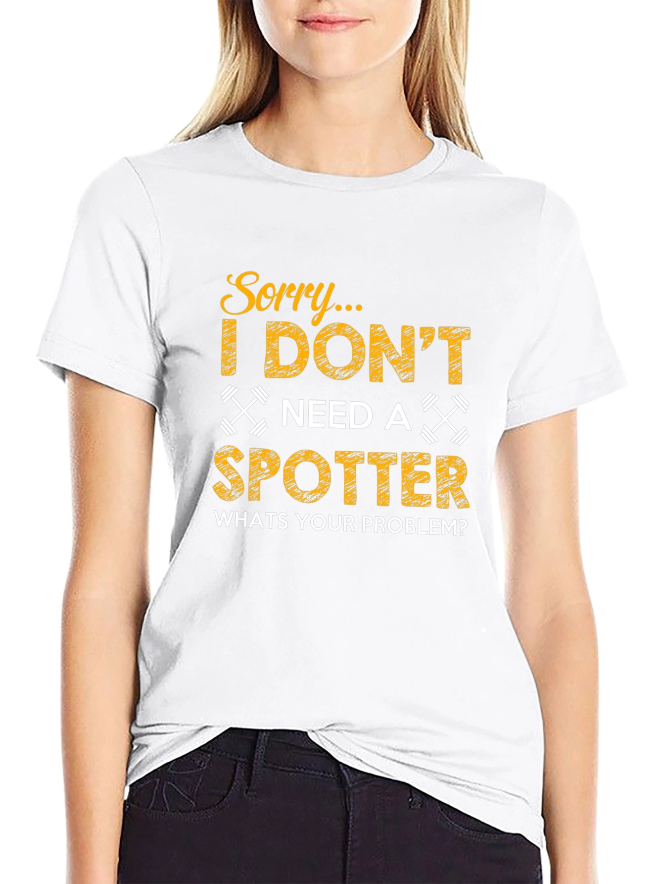 Funny Gym Workout T-Shirt - No Spotter Needed