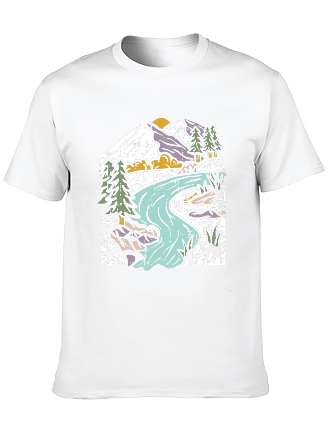 Mountain River Graphic Tee - Nature Lovers Shirt