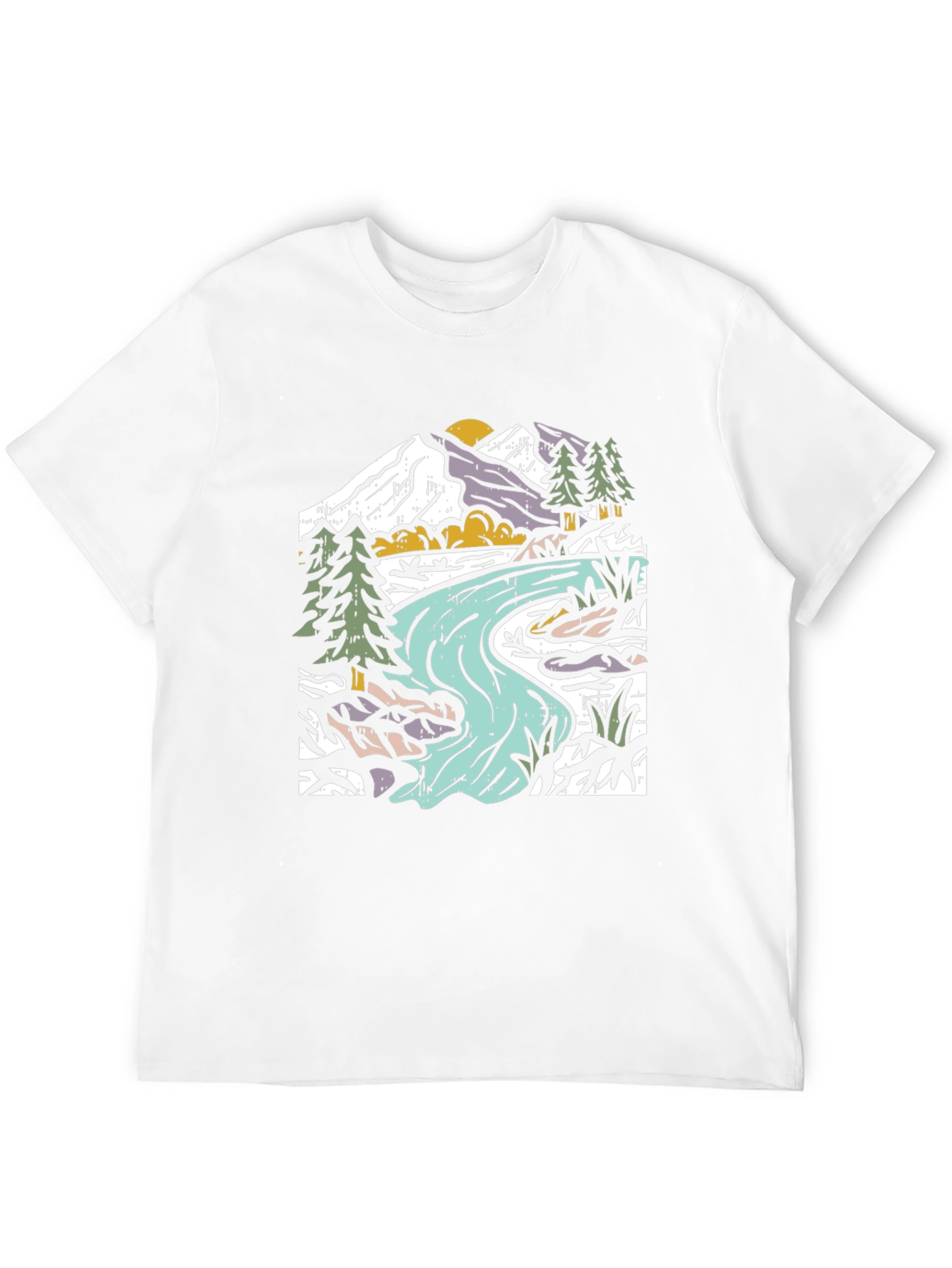 Mountain River Graphic Tee - Nature Lovers Shirt