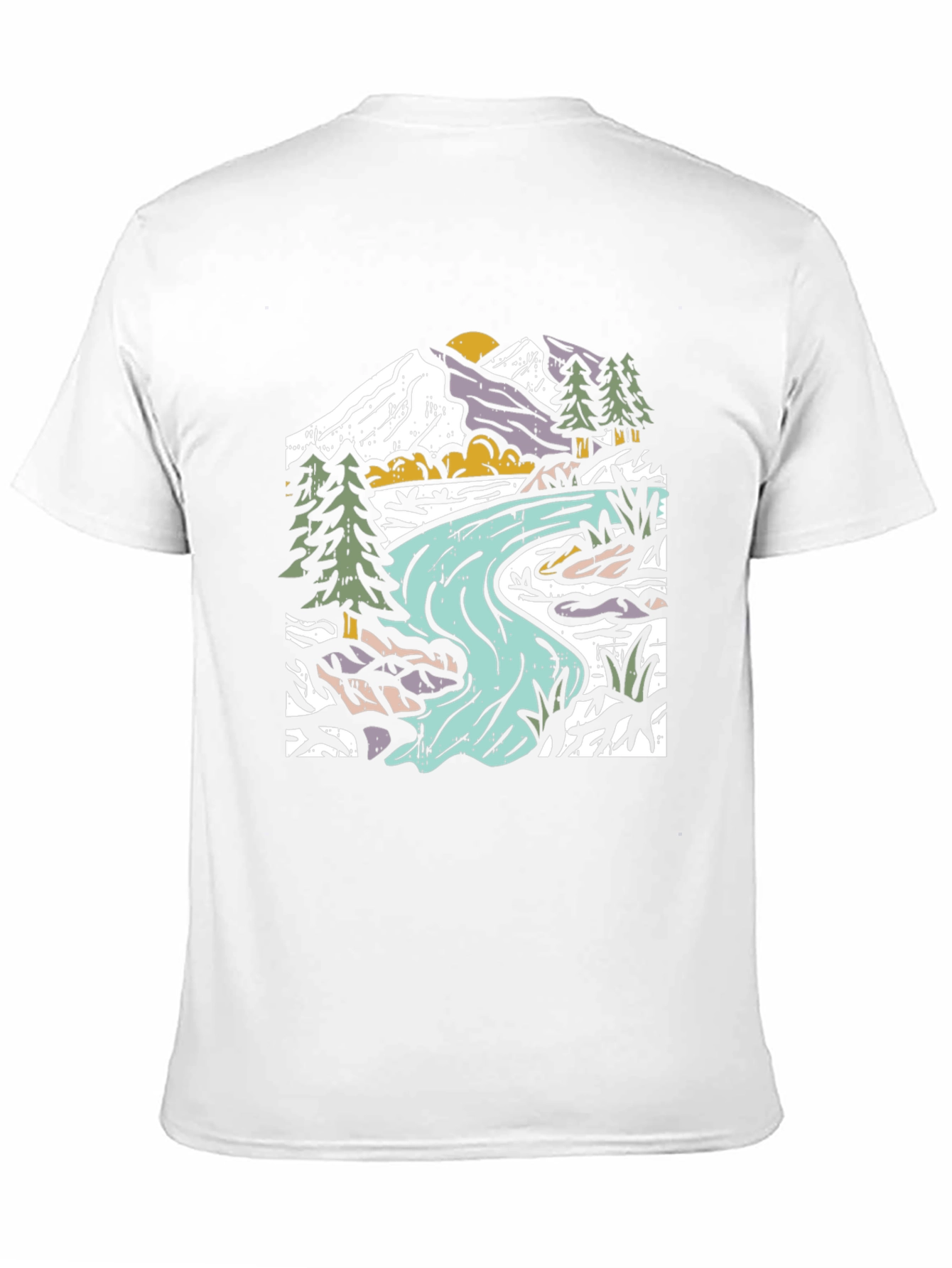 Mountain River Graphic Tee - Nature Lovers Shirt