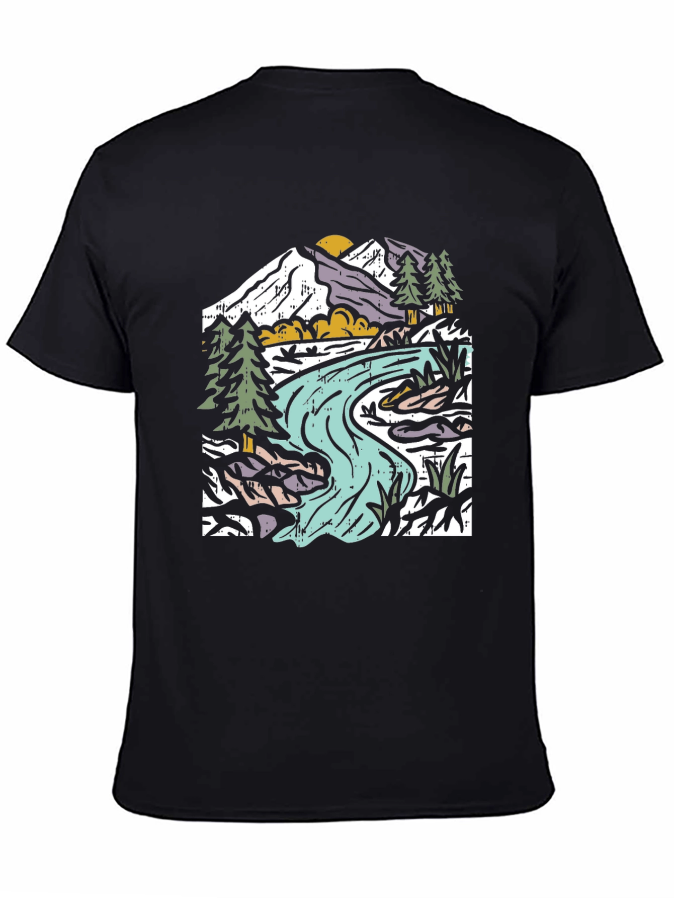 Mountain River Graphic Tee - Nature Lovers Shirt