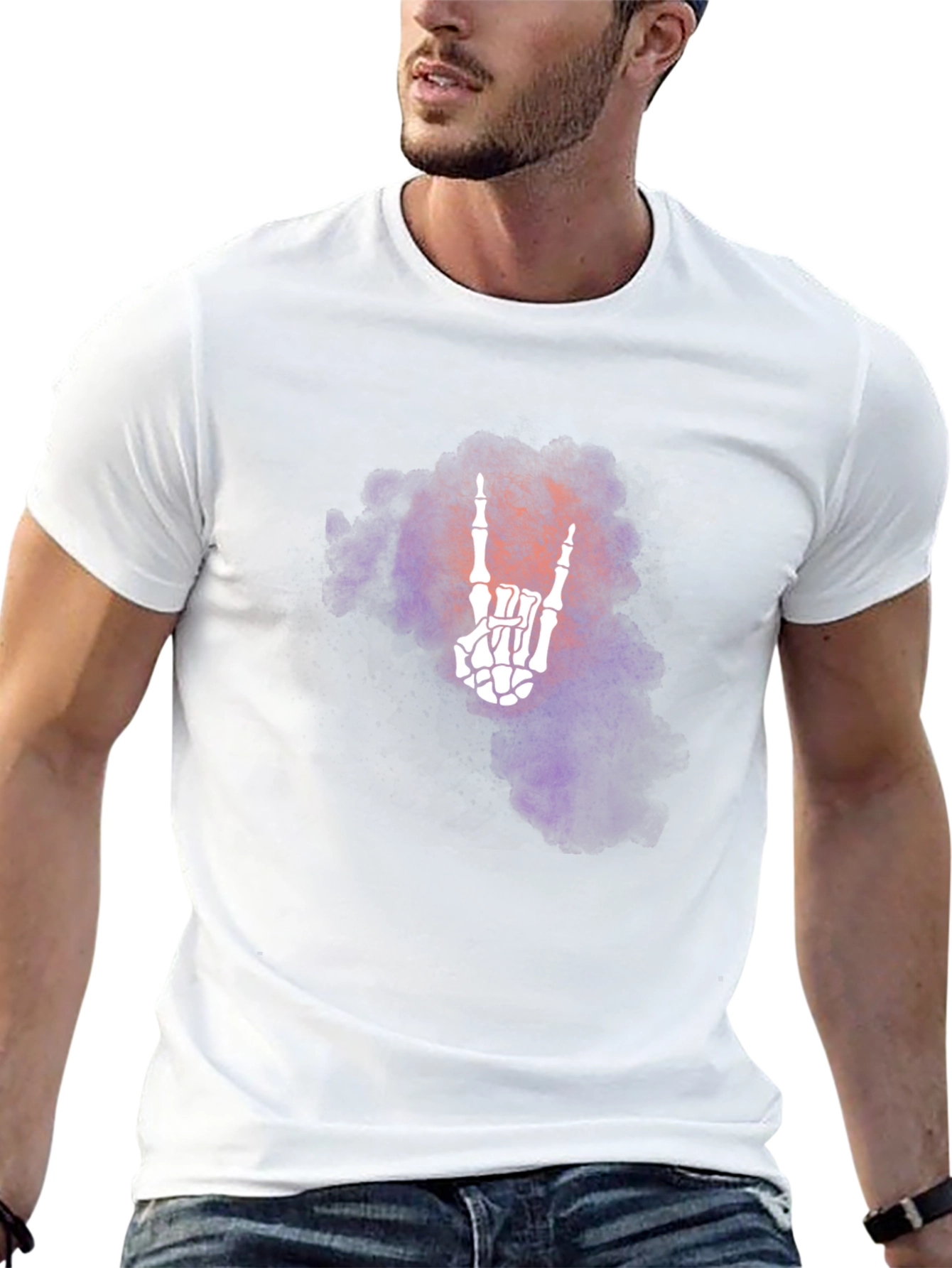 Rock On Skeleton Hand T-Shirt