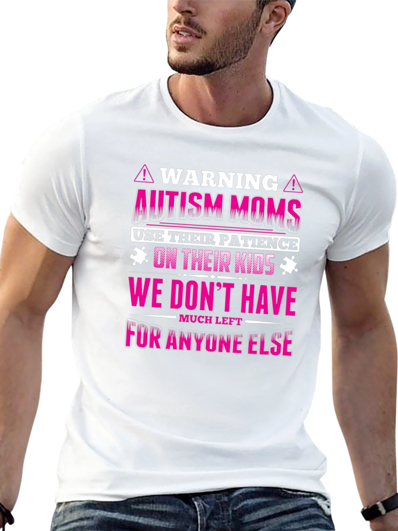 Autism Moms Warning Graphic Tee - Patience on Kids