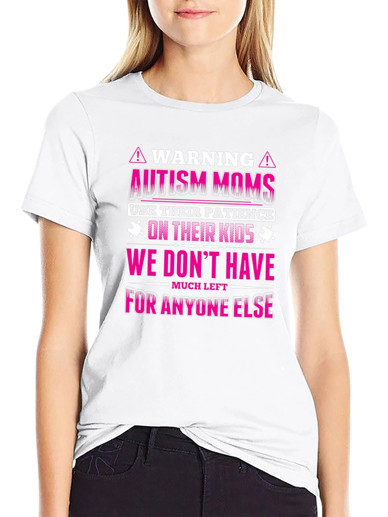 Autism Moms Warning Graphic Tee - Patience on Kids