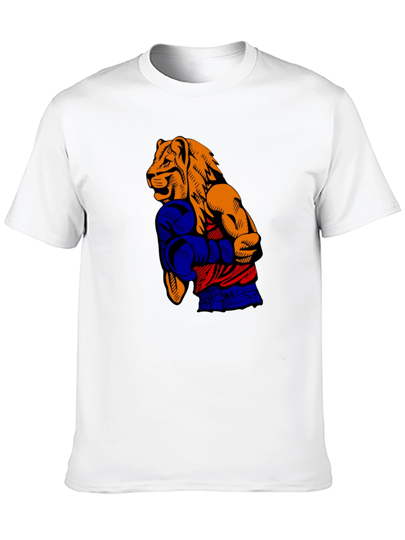 Lion Boxer T-Shirt - Black Graphic Tee