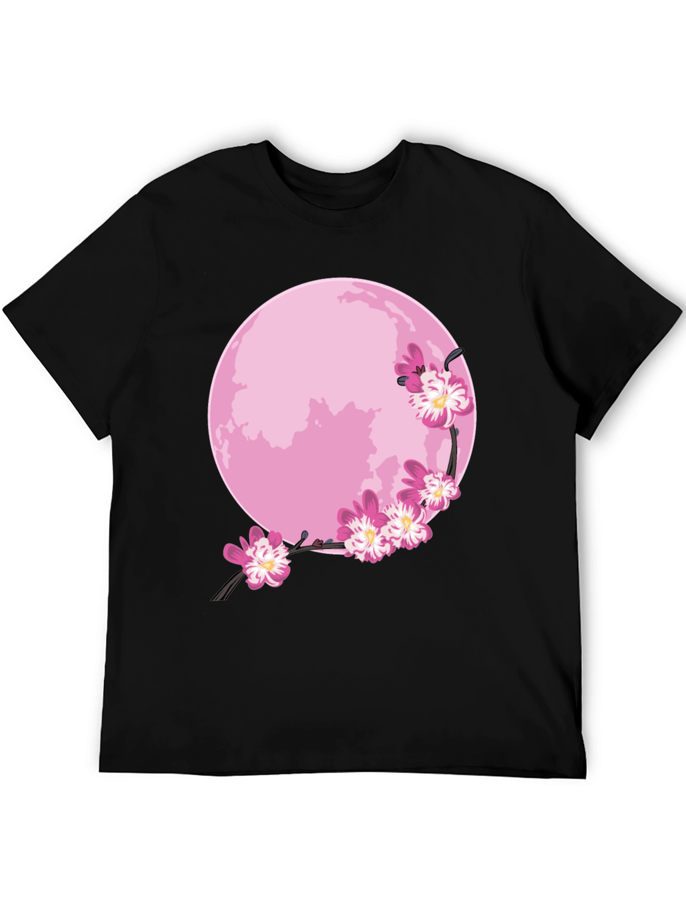Pink Moon Cherry Blossom Graphic Tee