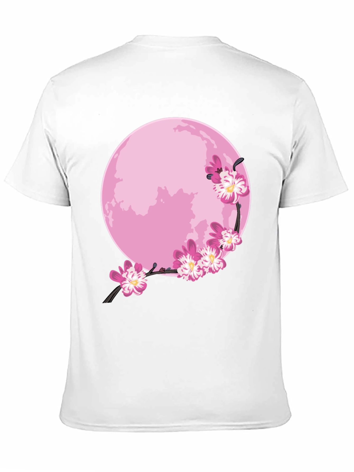 Pink Moon Cherry Blossom Graphic Tee