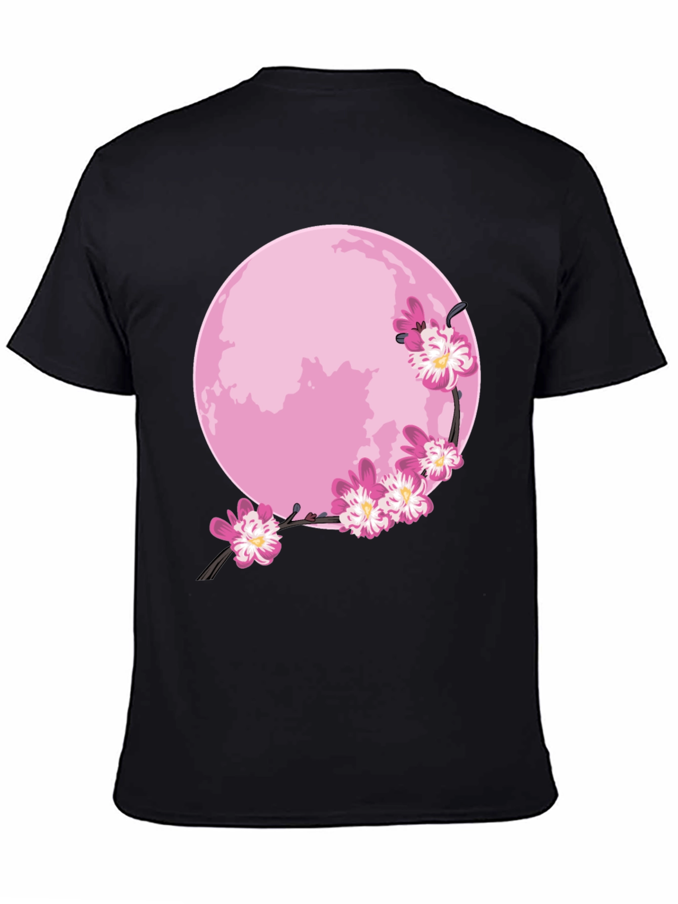 Pink Moon Cherry Blossom Graphic Tee