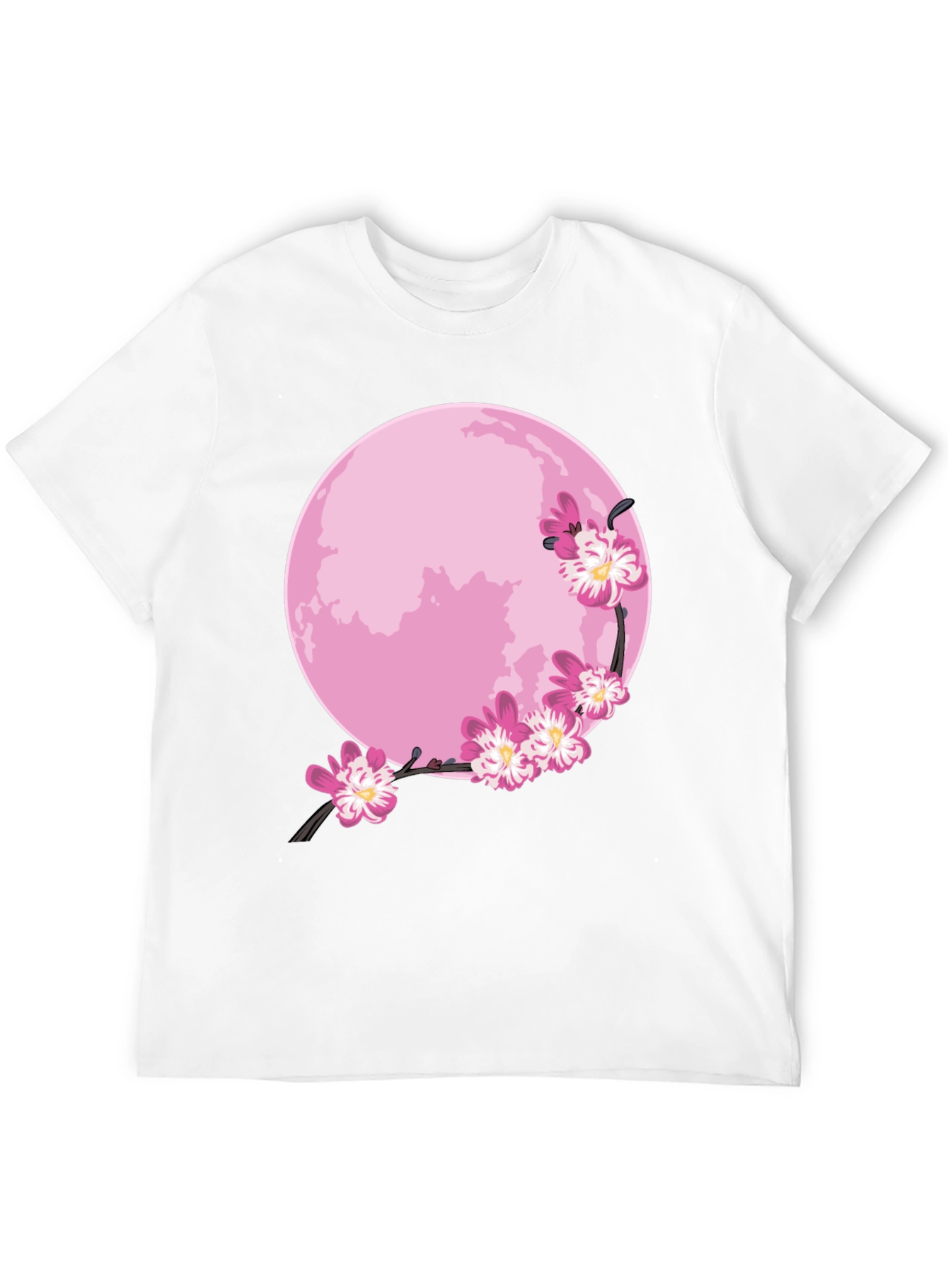 Pink Moon Cherry Blossom Graphic Tee