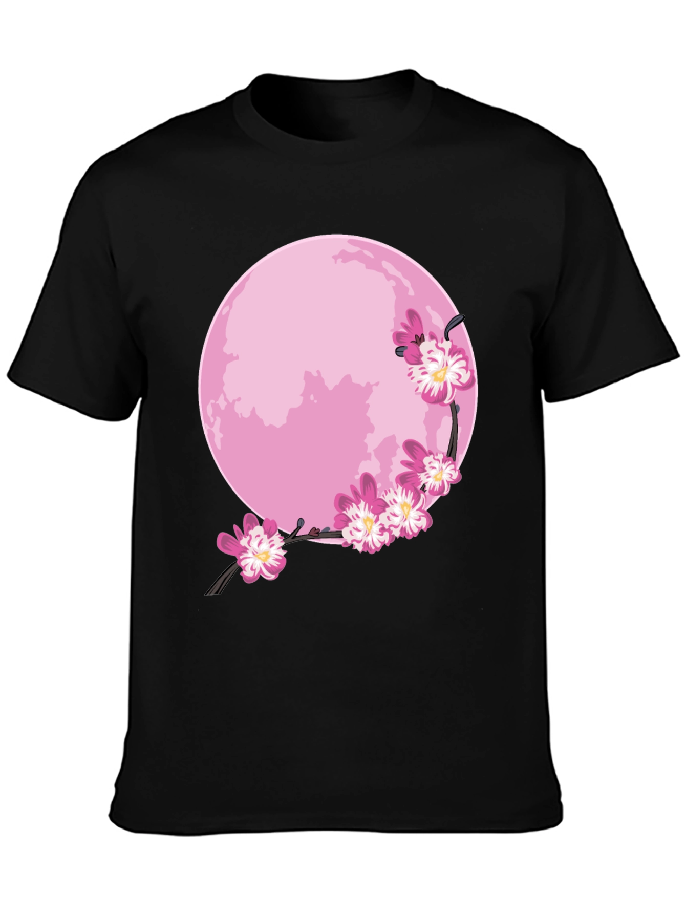 Pink Moon Cherry Blossom Graphic Tee