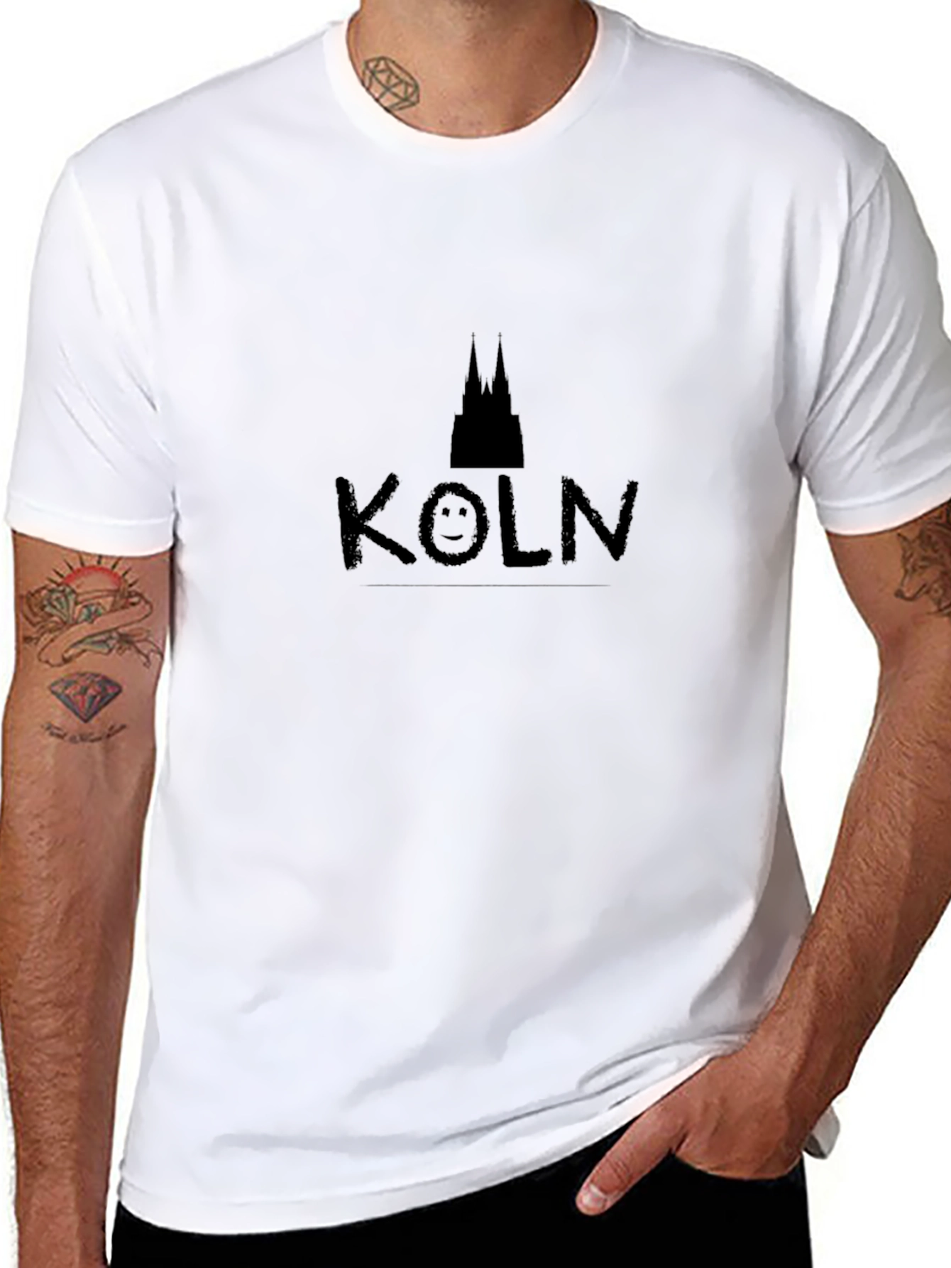 Köln T-Shirt - Cathedral & Smiley Face