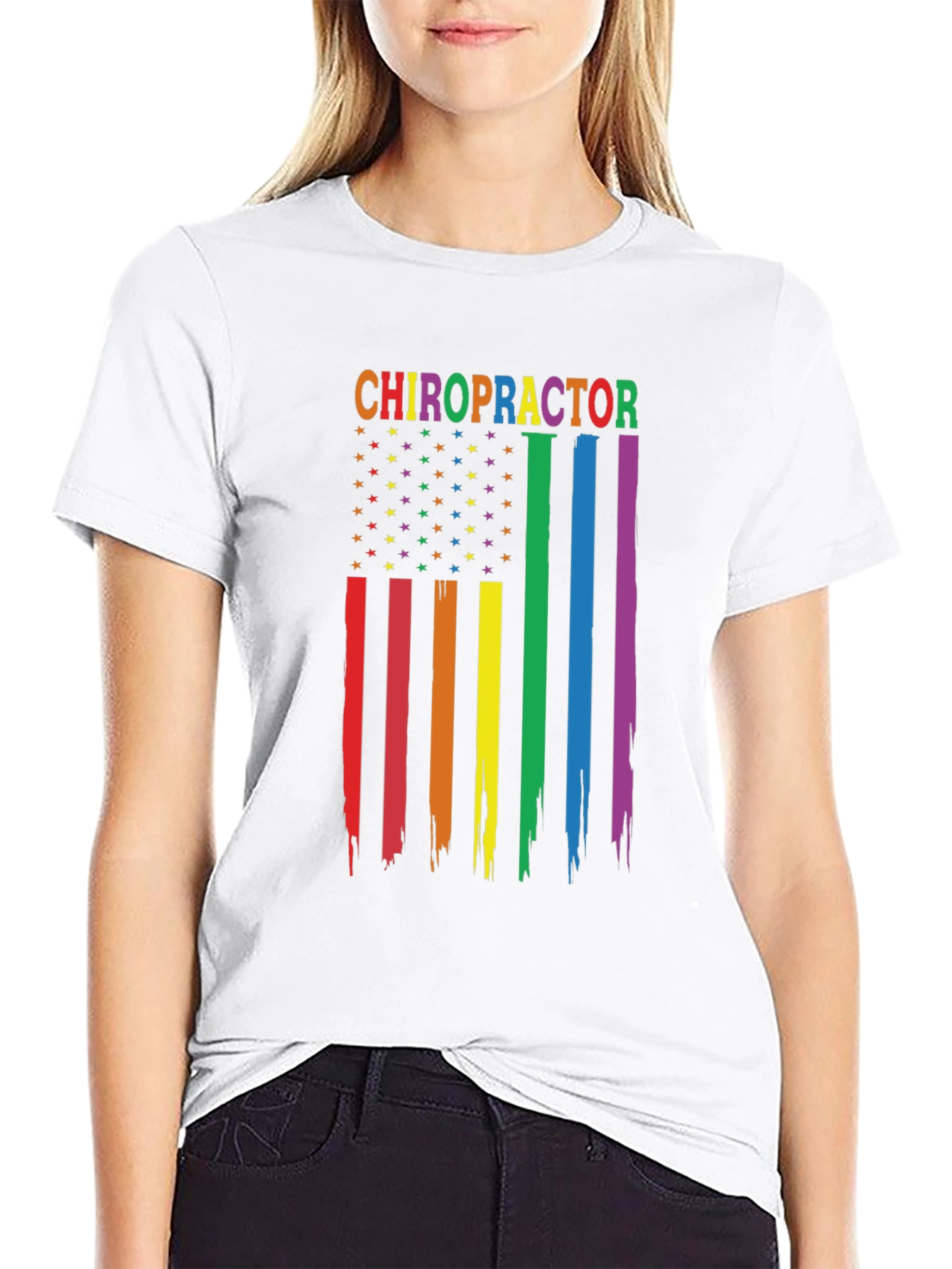 Chiropractor Pride Flag T-Shirt