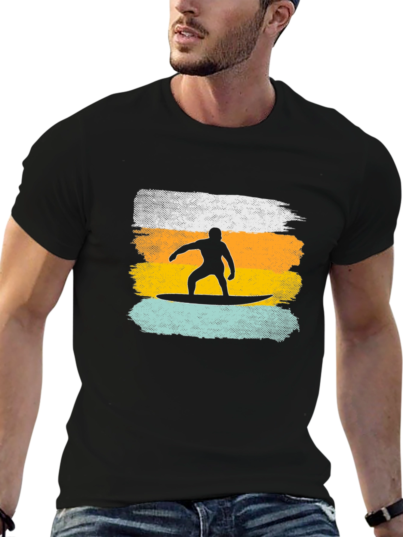 Retro Surfboard Graphic T-Shirt