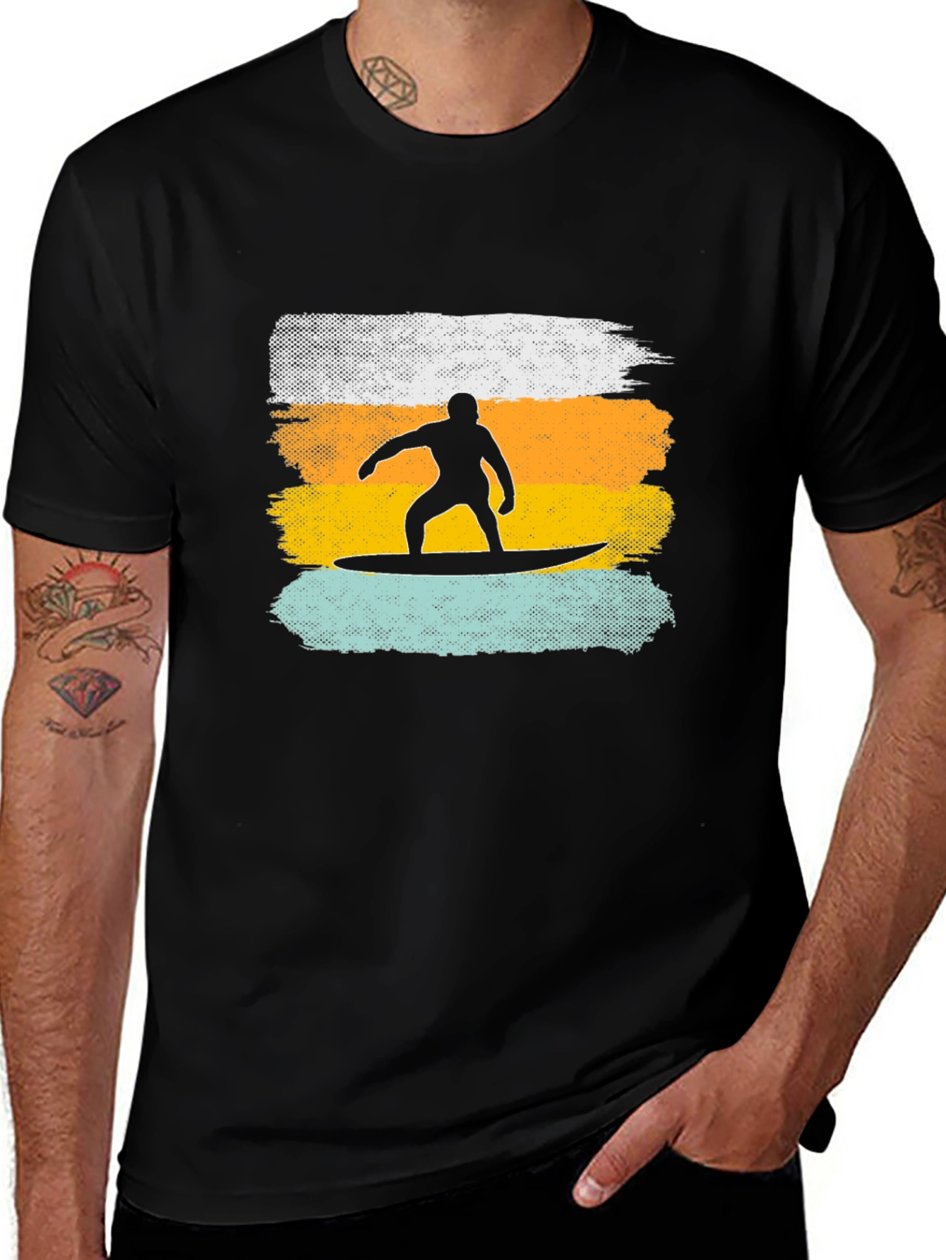 Retro Surfboard Graphic T-Shirt