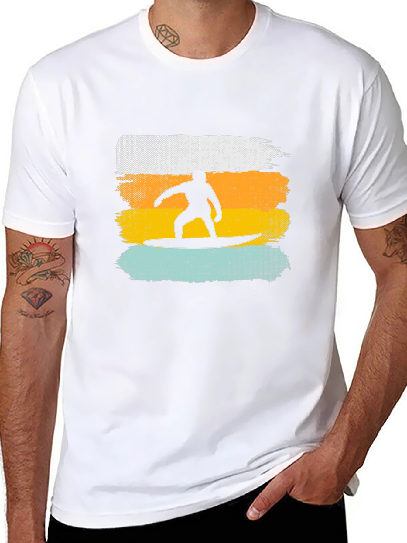 Retro Surfboard Graphic T-Shirt