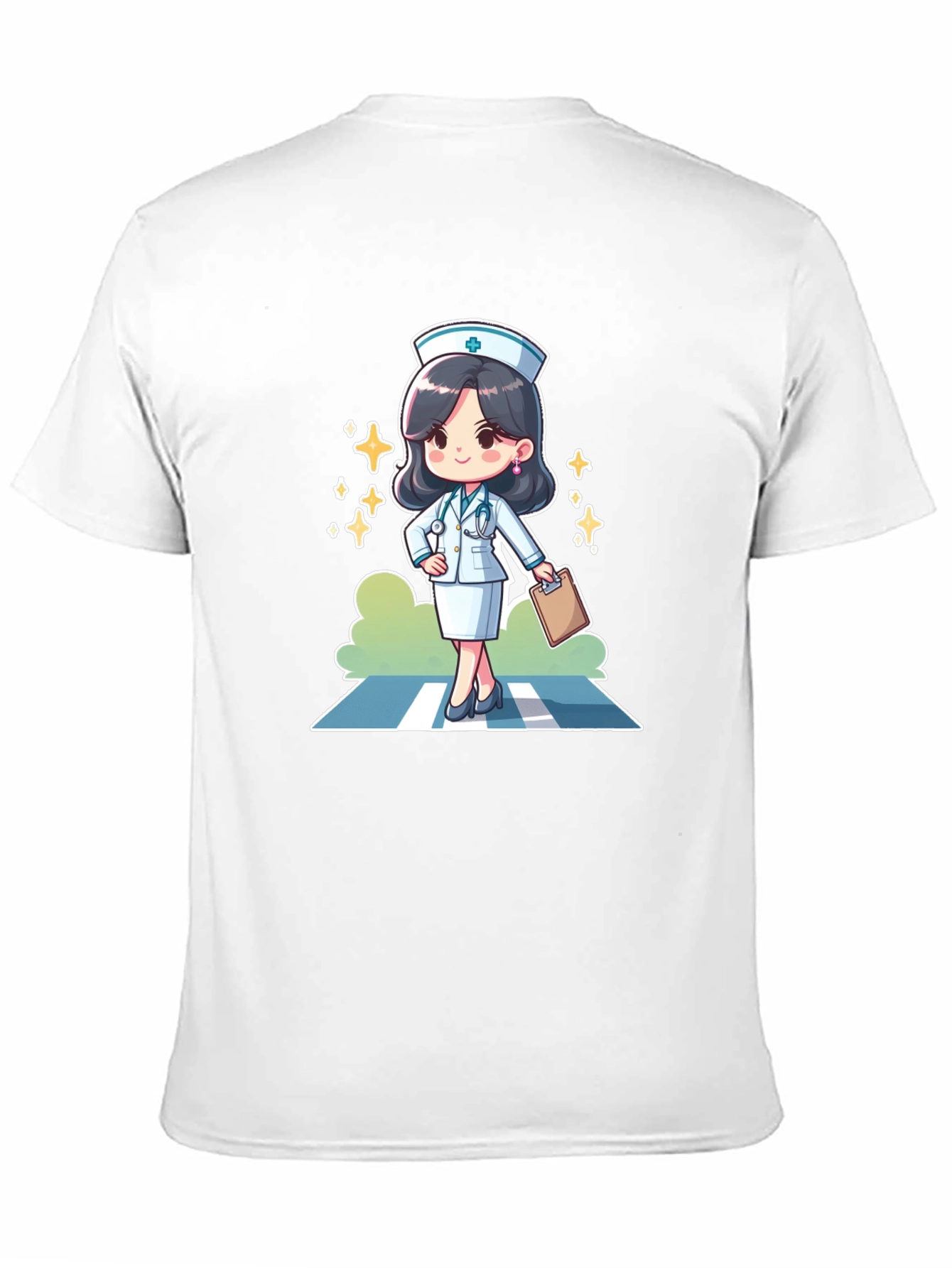 Nurse Cartoon Graphic T-Shirt