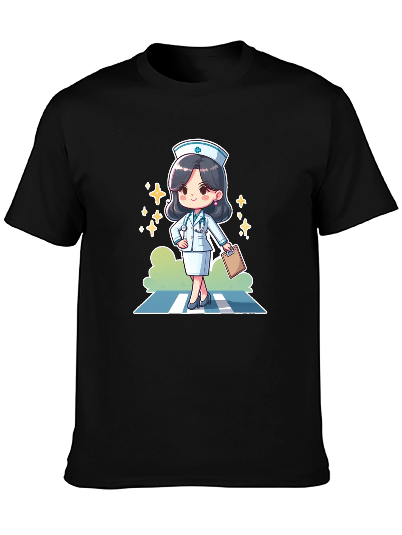 Nurse Cartoon Graphic T-Shirt