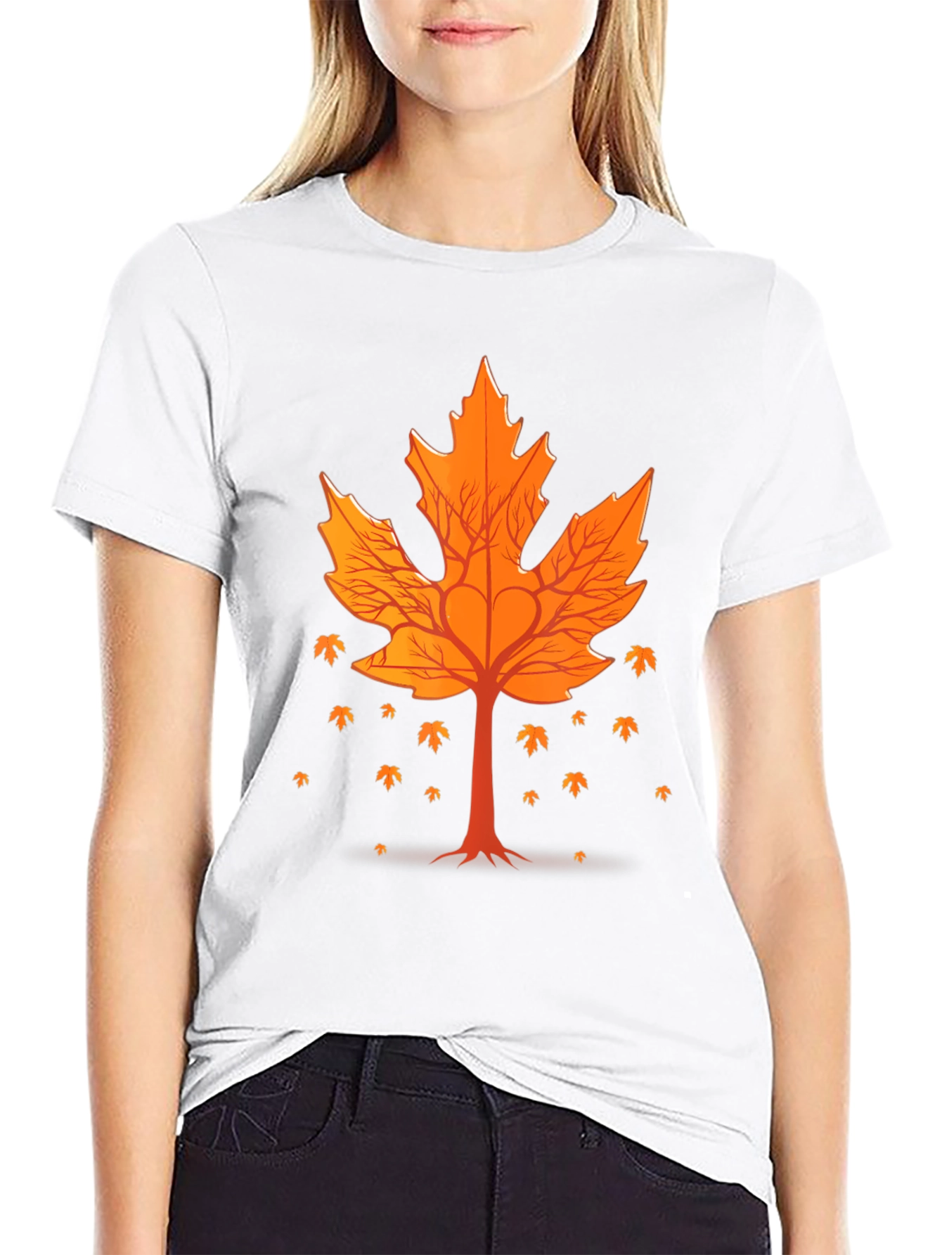 Fall Leaf Tree Graphic Tee - Nature Inspired Design
